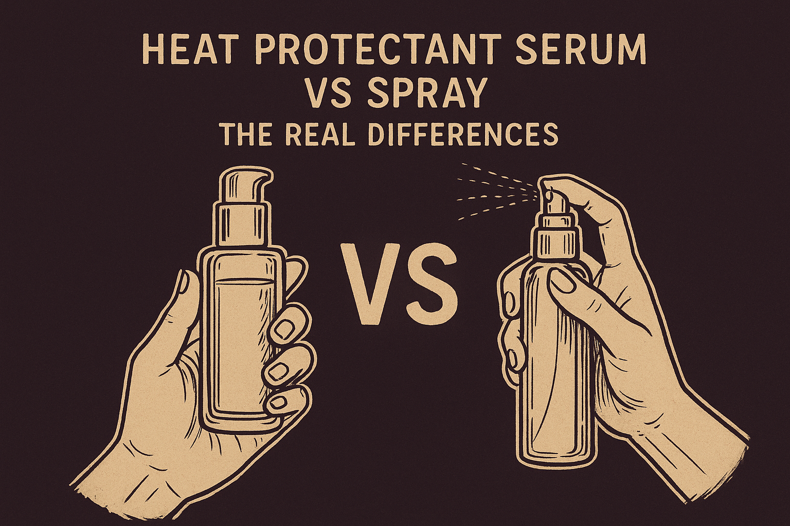 Heat protectant serum vs spray: the real differences