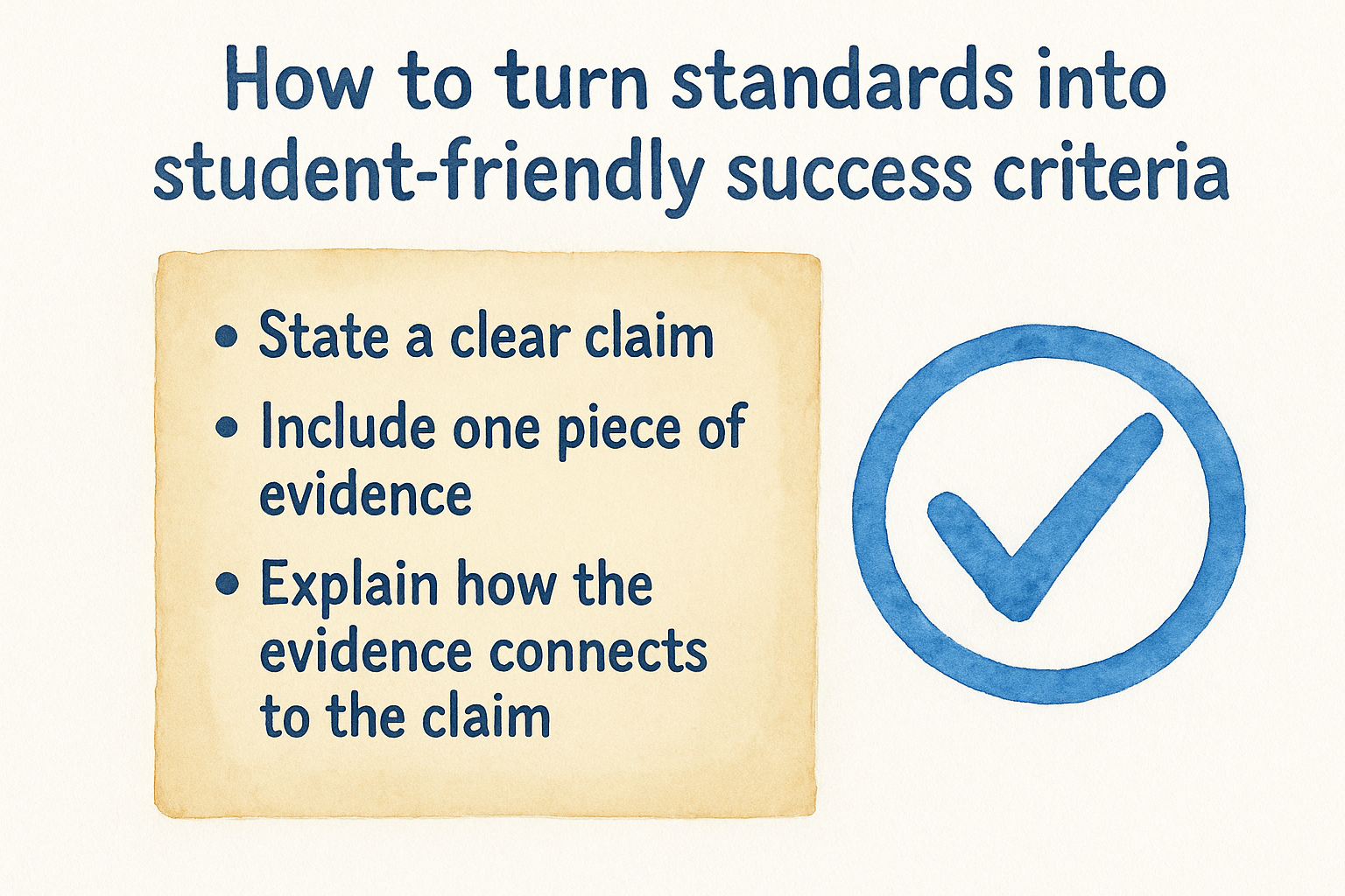 How to turn standards into student-friendly success criteria