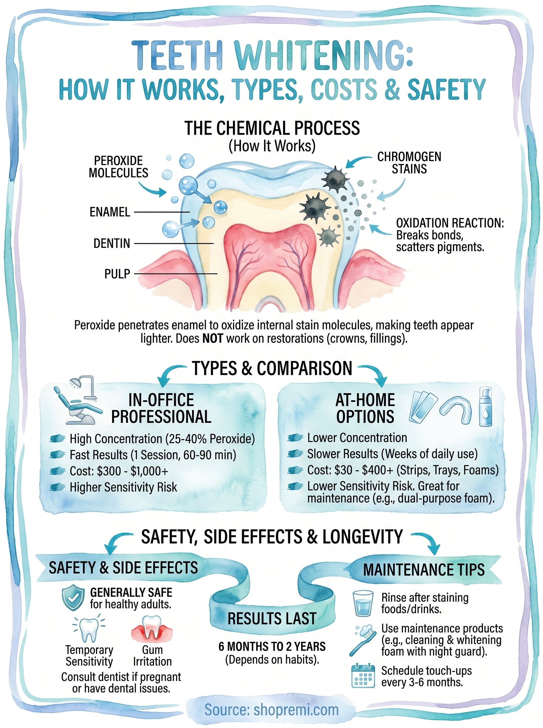 what is teeth whitening infographic