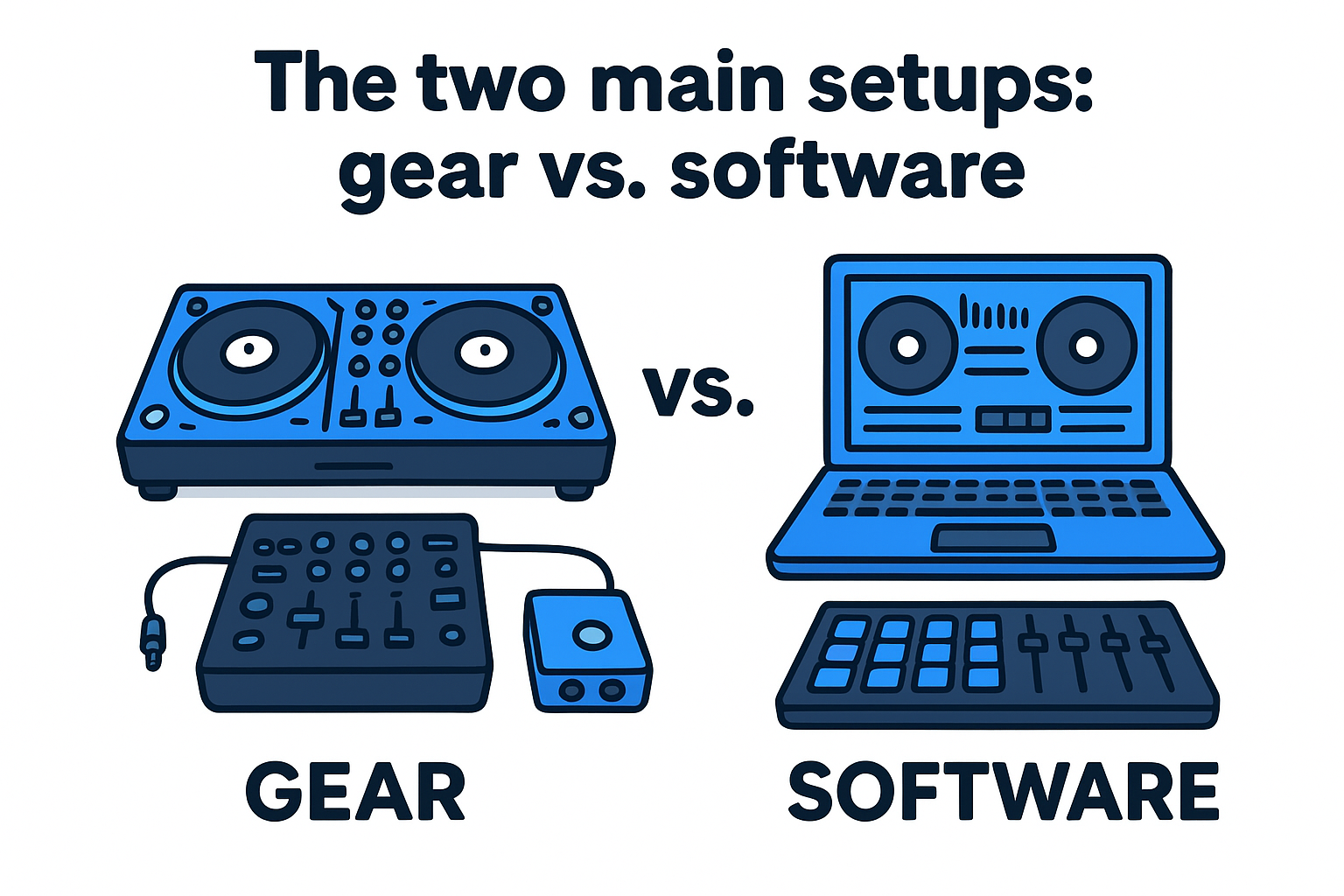 The two main setups: gear vs. software