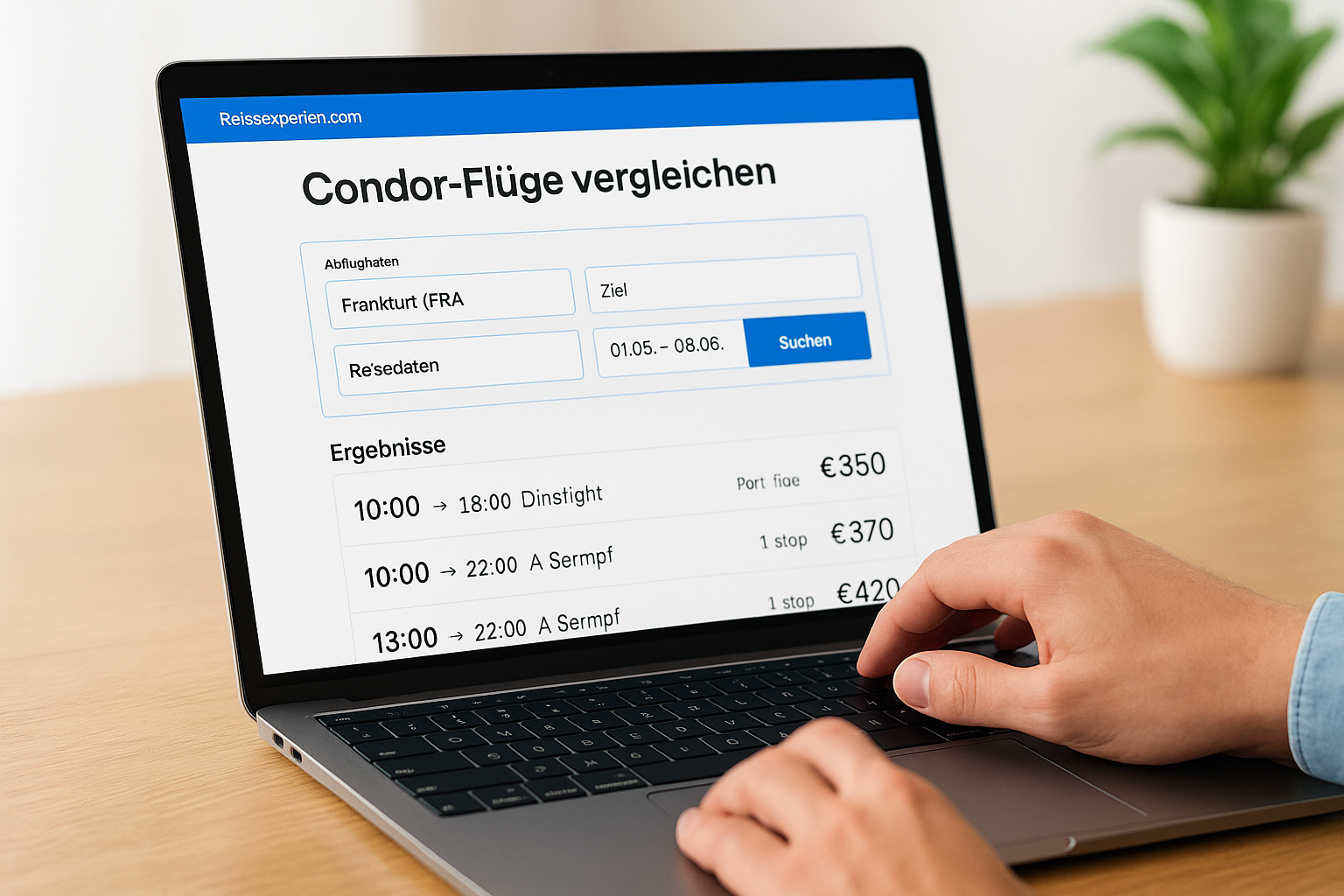 So findest du Condor-Fl&uuml;ge im Vergleich