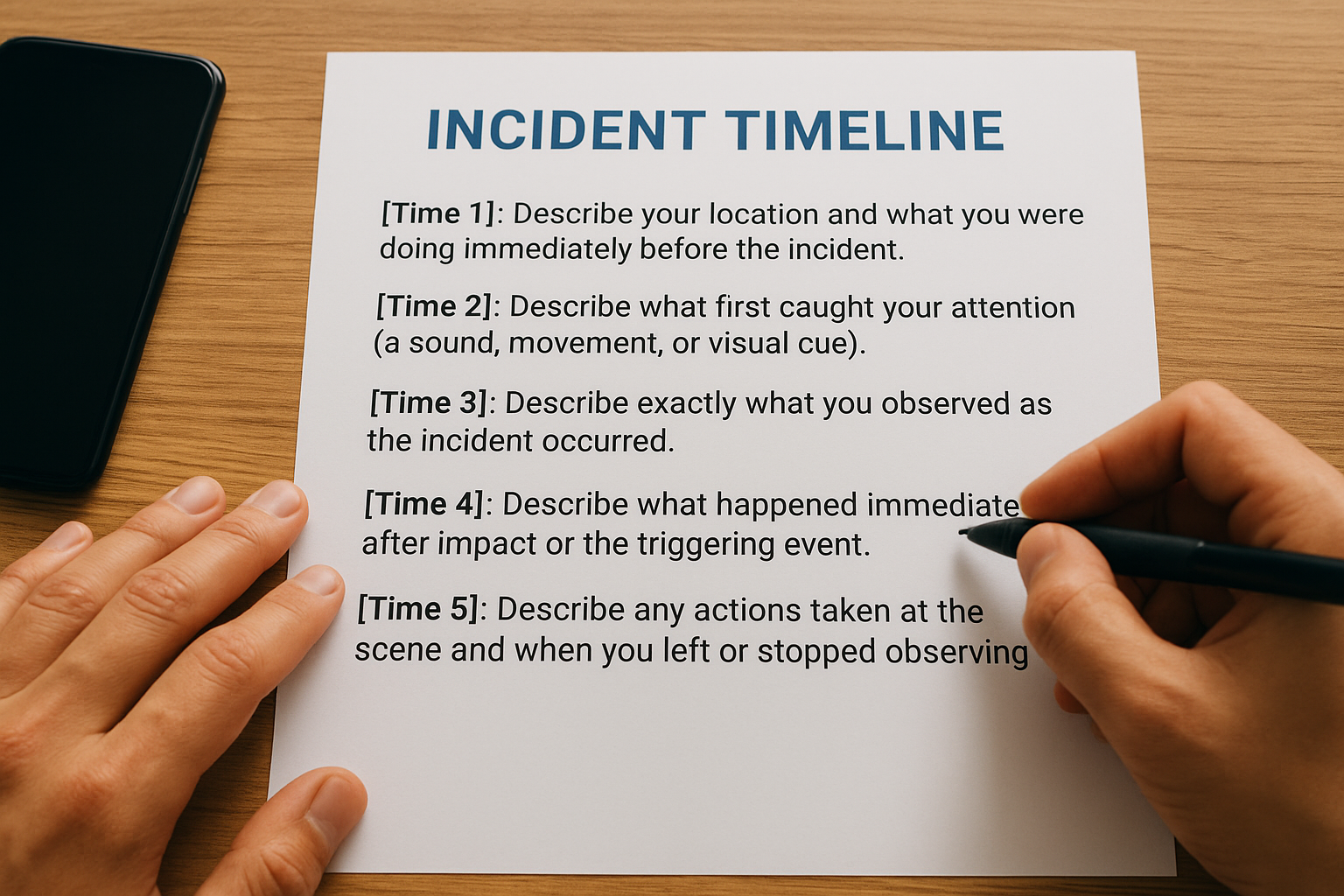 Build your timeline in chronological order