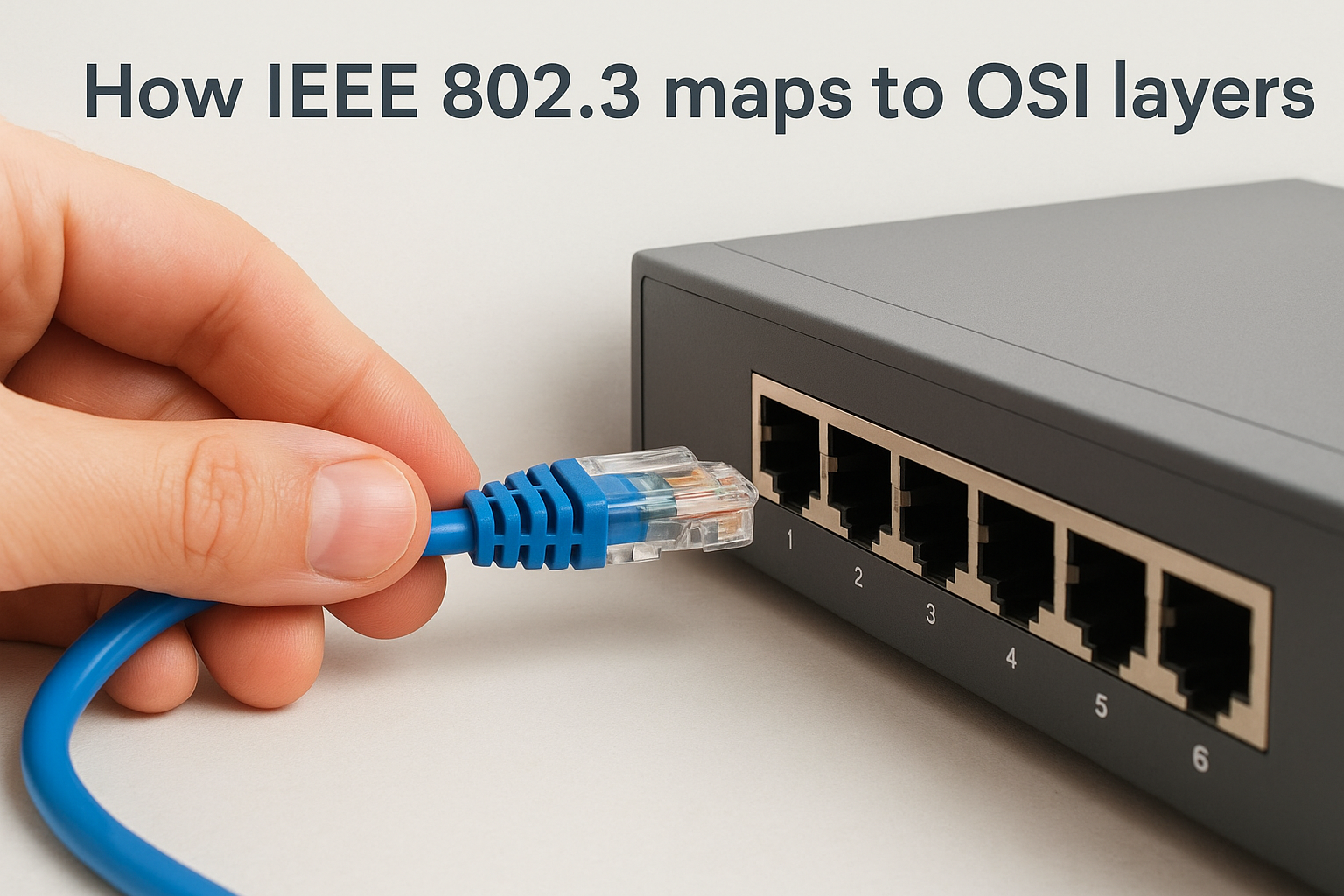 How IEEE 802.3 maps to OSI layers