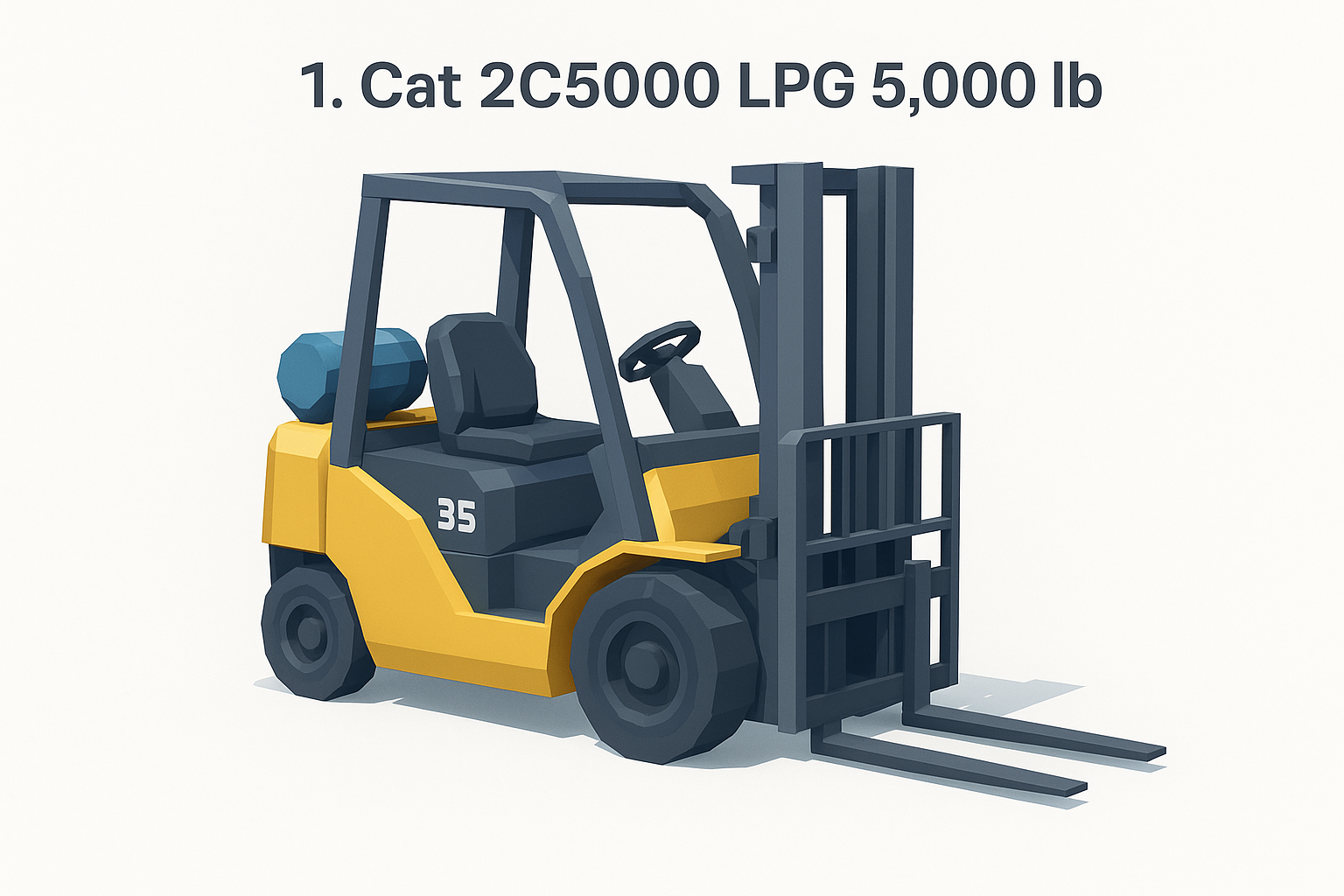 1. Cat 2C5000 LPG 5,000 lb