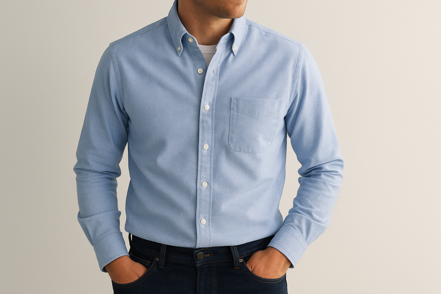 3. An Oxford cloth button-down shirt