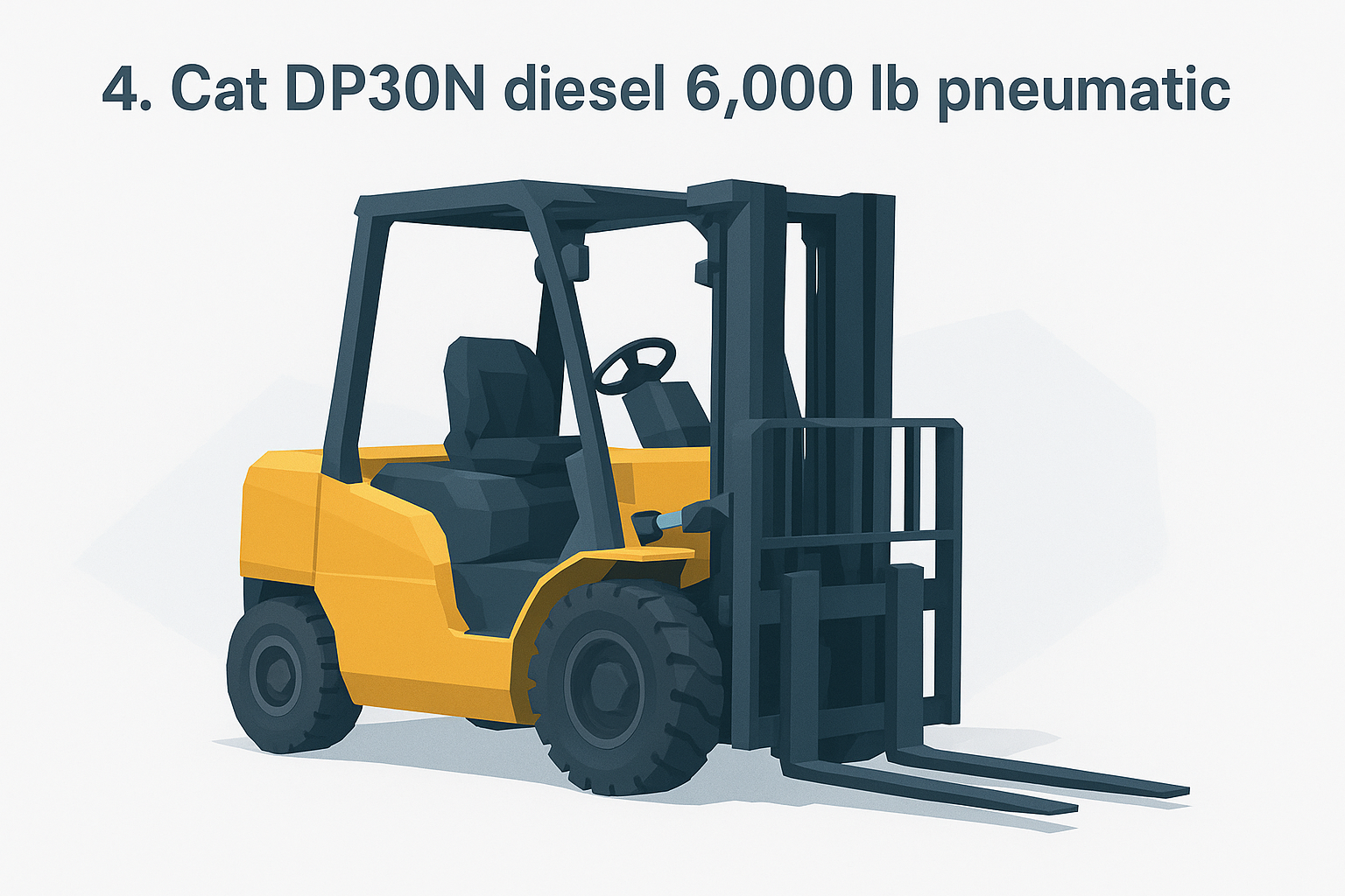 4. Cat DP30N diesel 6,000 lb pneumatic