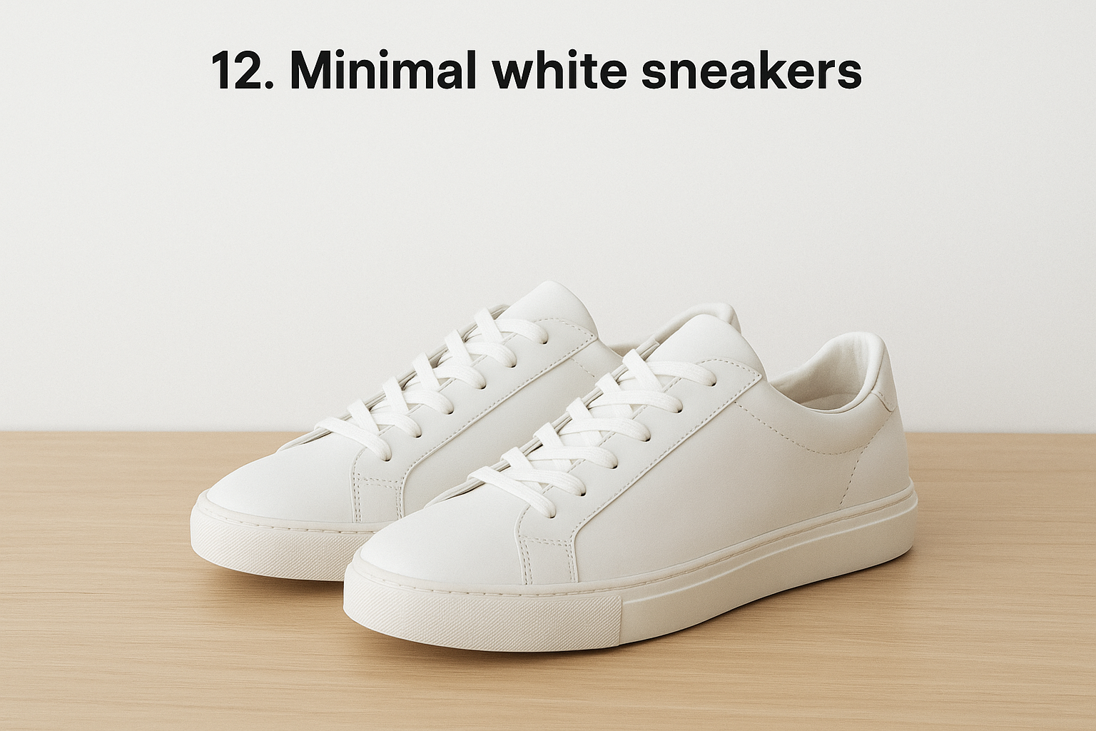 12. Minimal white sneakers