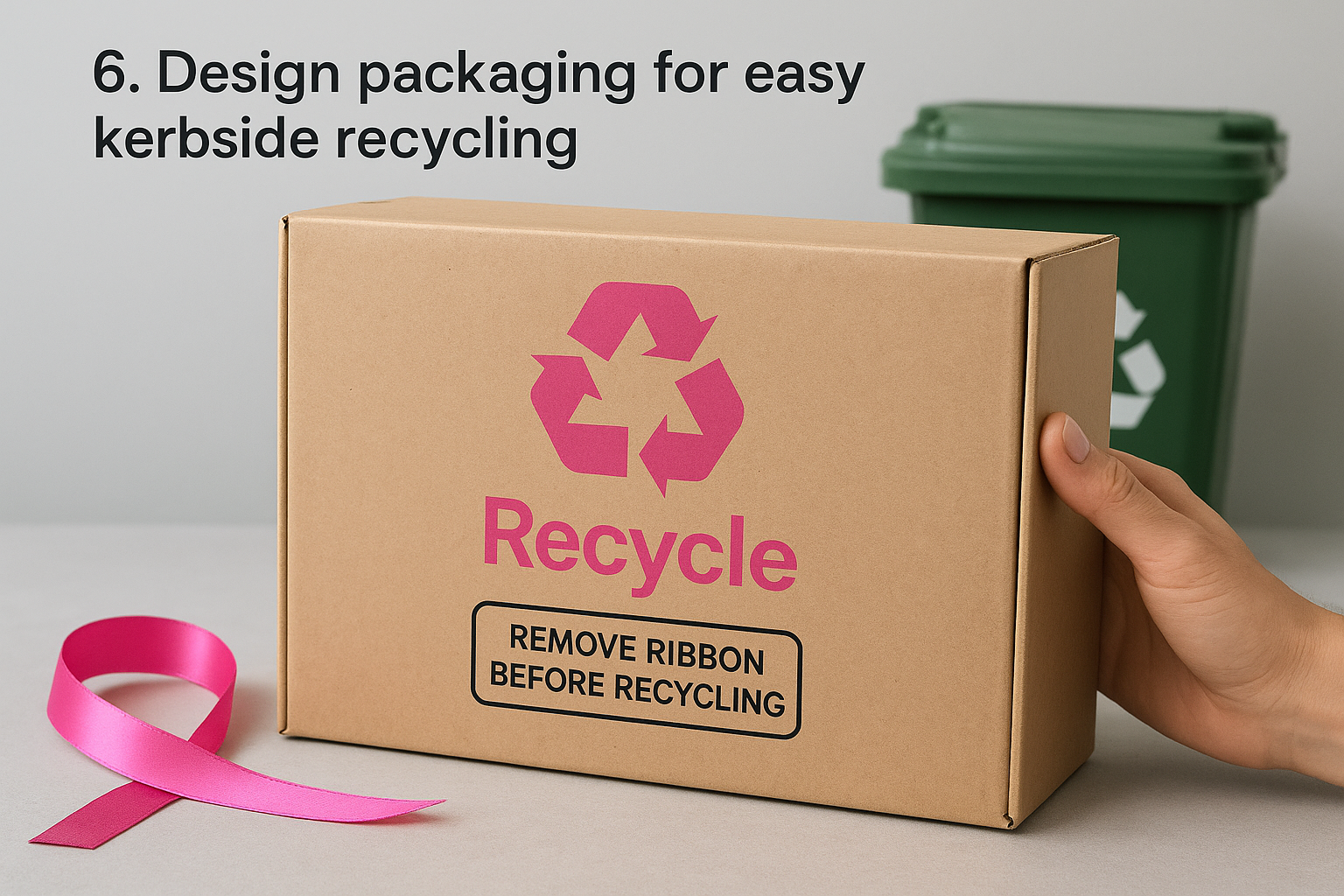 6. Design packaging for easy kerbside recycling