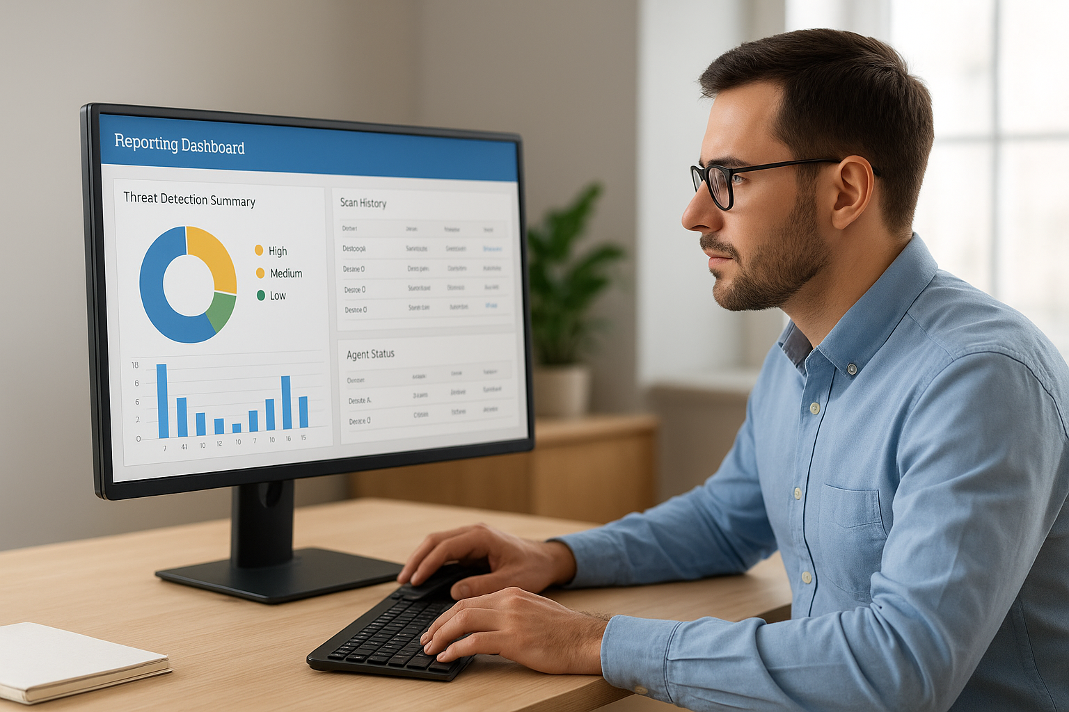 What the reporting dashboard shows you