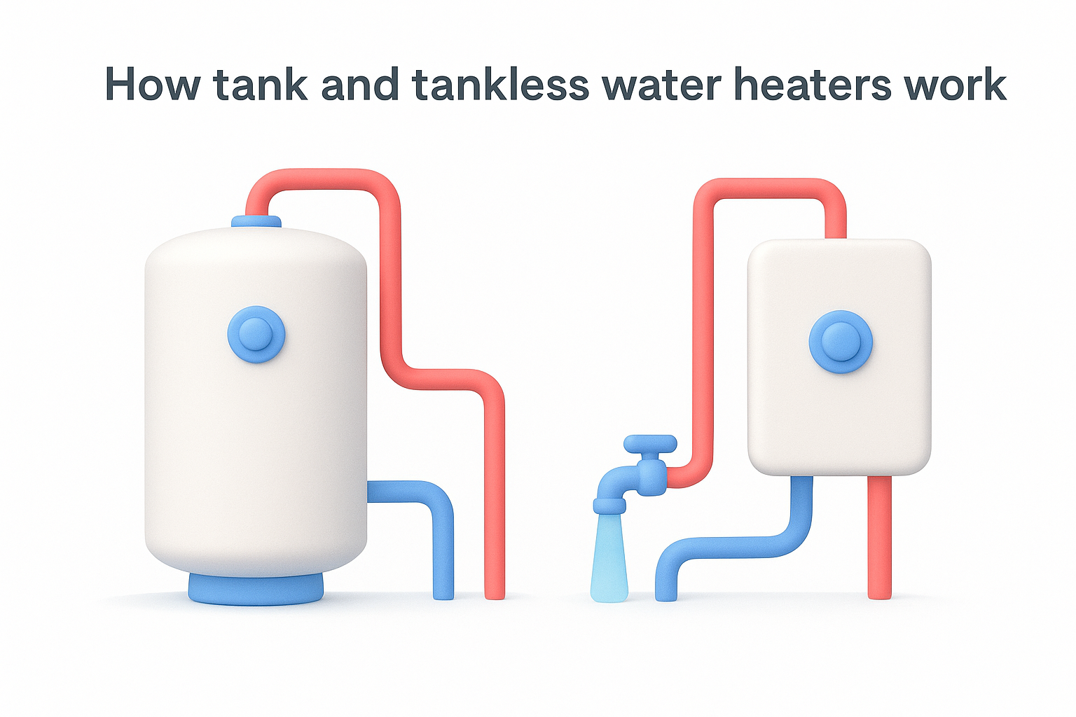 How tank and tankless water heaters work
