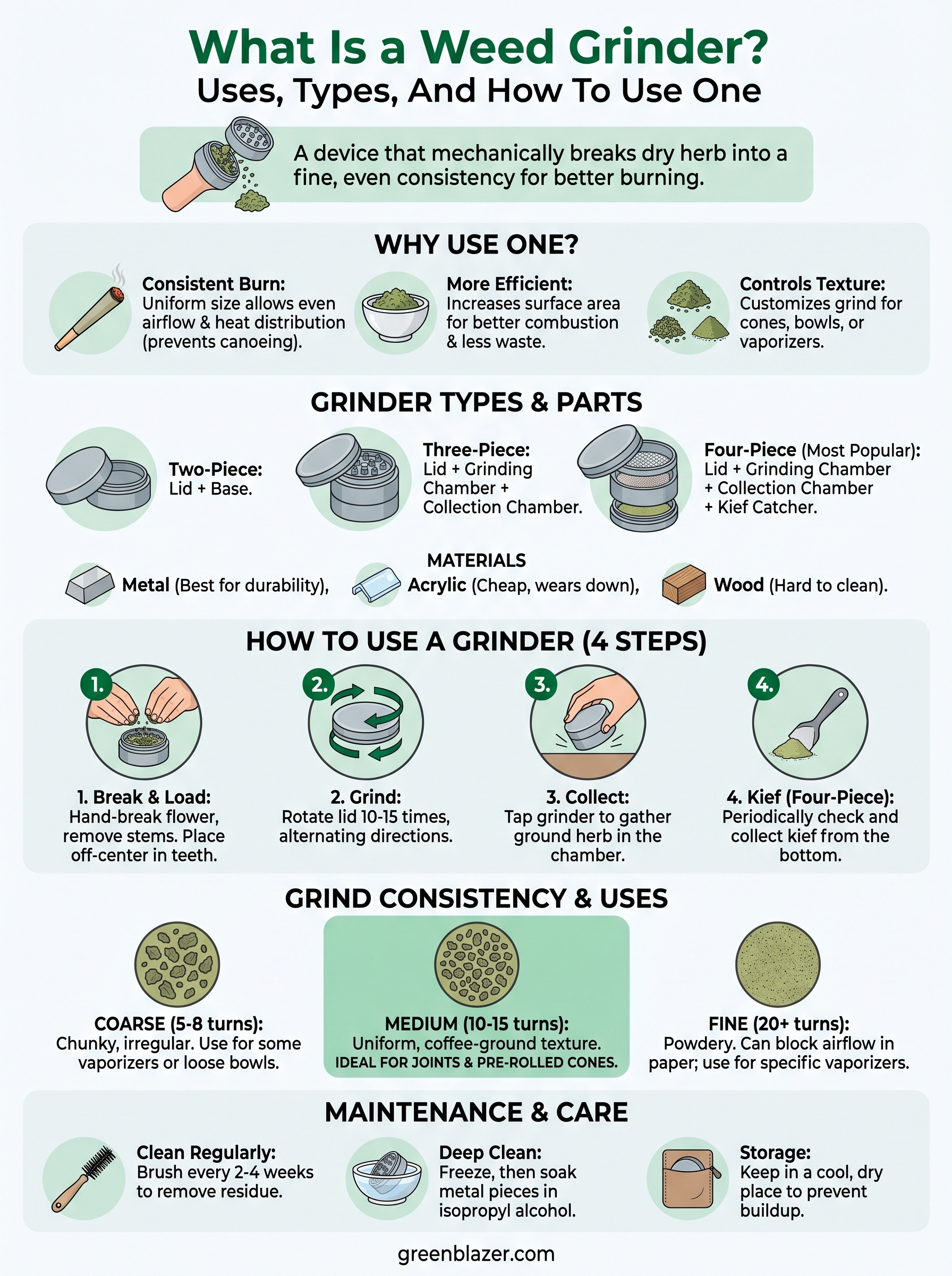 what is a weed grinder infographic