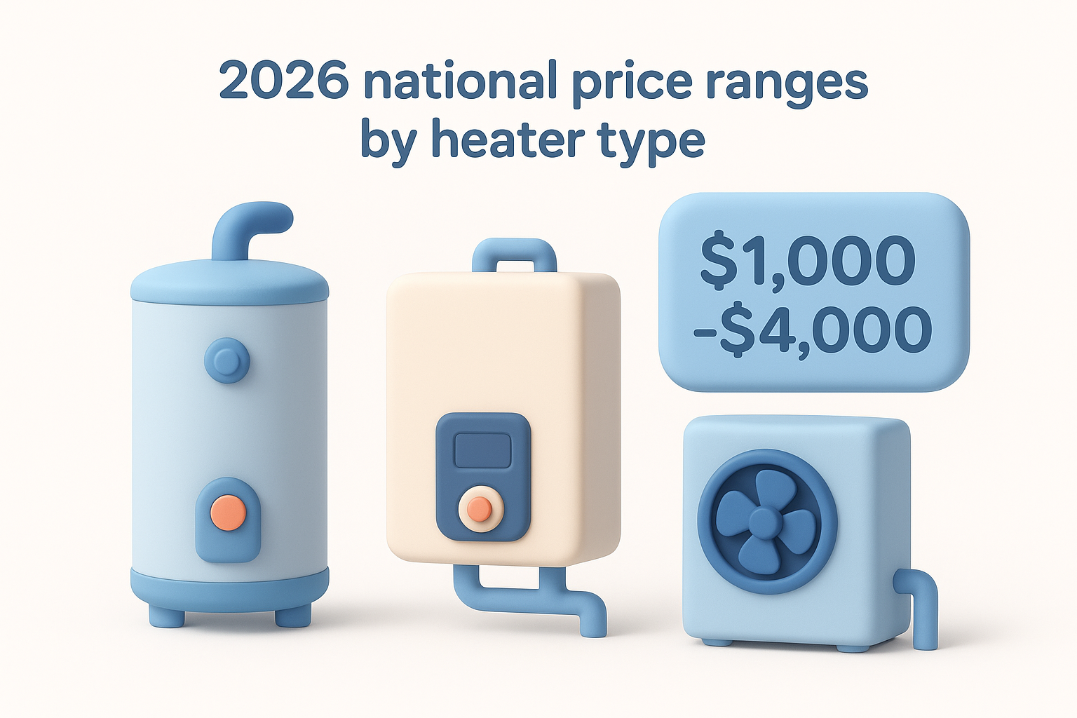 2026 national price ranges by heater type