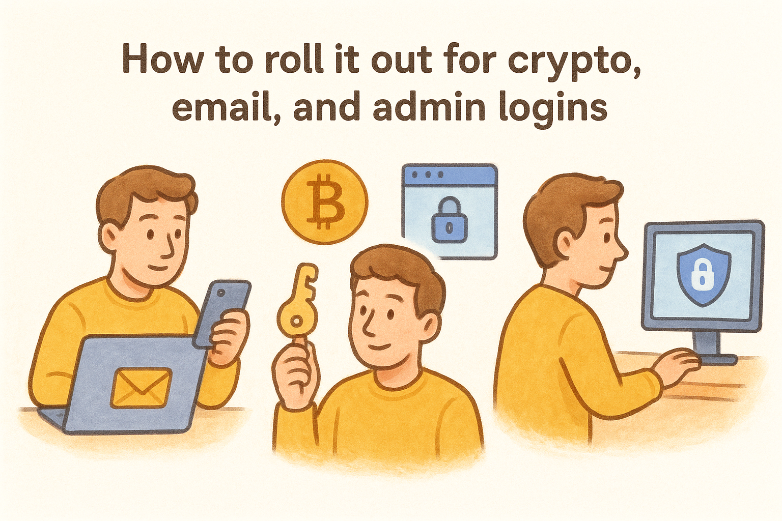 How to roll it out for crypto, email, and admin logins