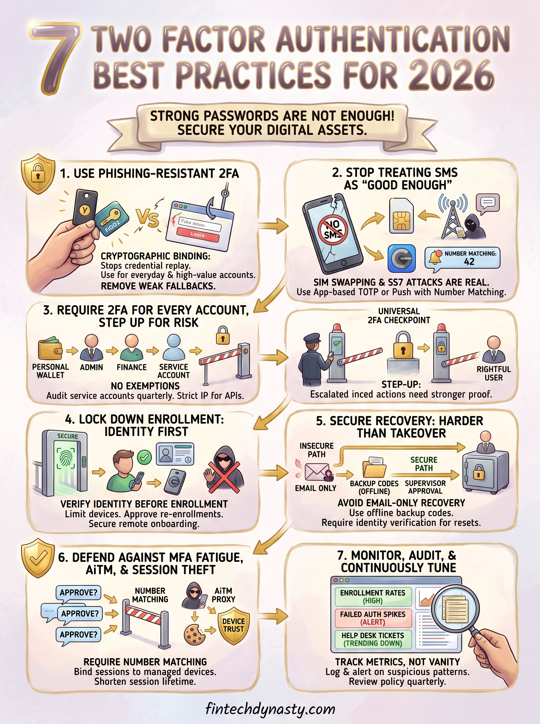 two factor authentication best practices infographic