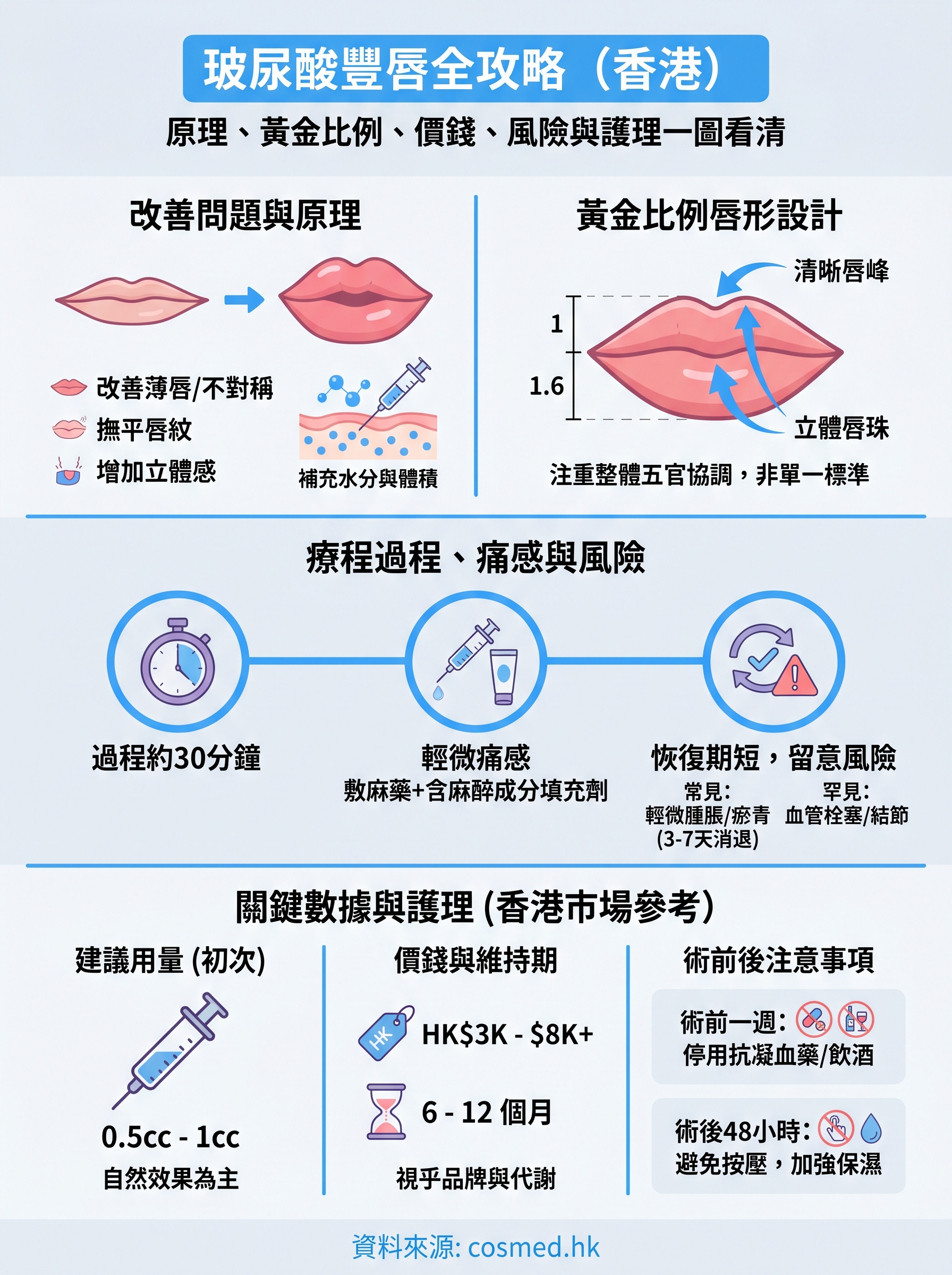 玻尿酸豐唇 infographic