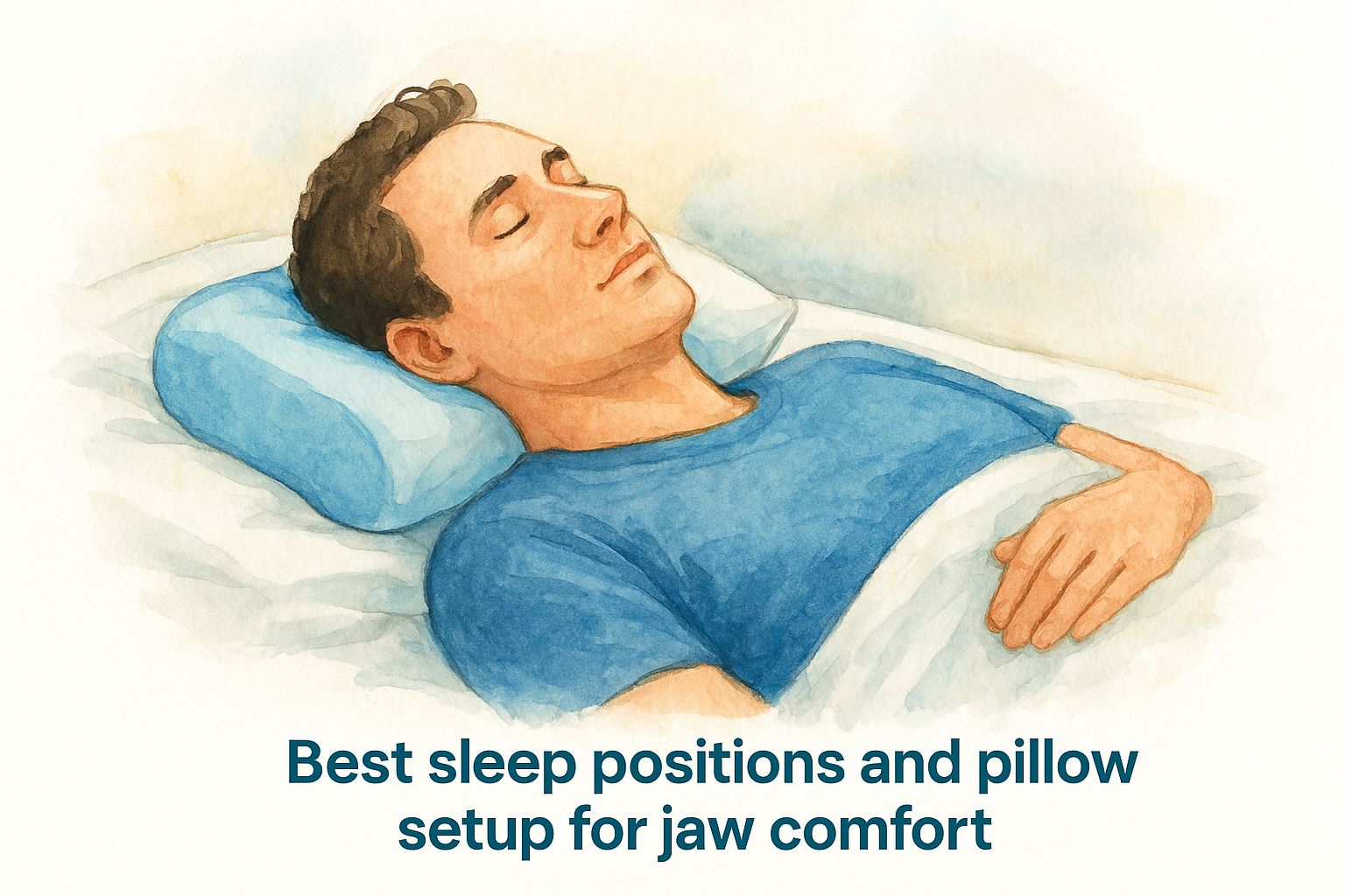 Best sleep positions and pillow setup for jaw comfort