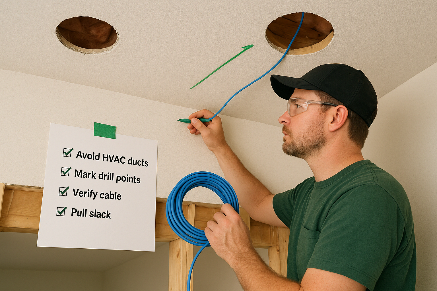 Plan your wire path before you pull