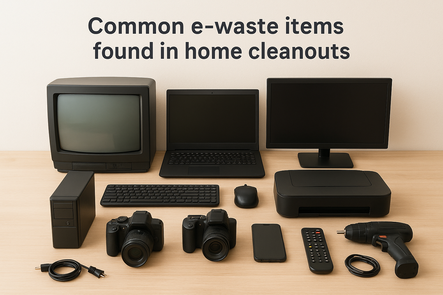 Common e-waste items found in home cleanouts