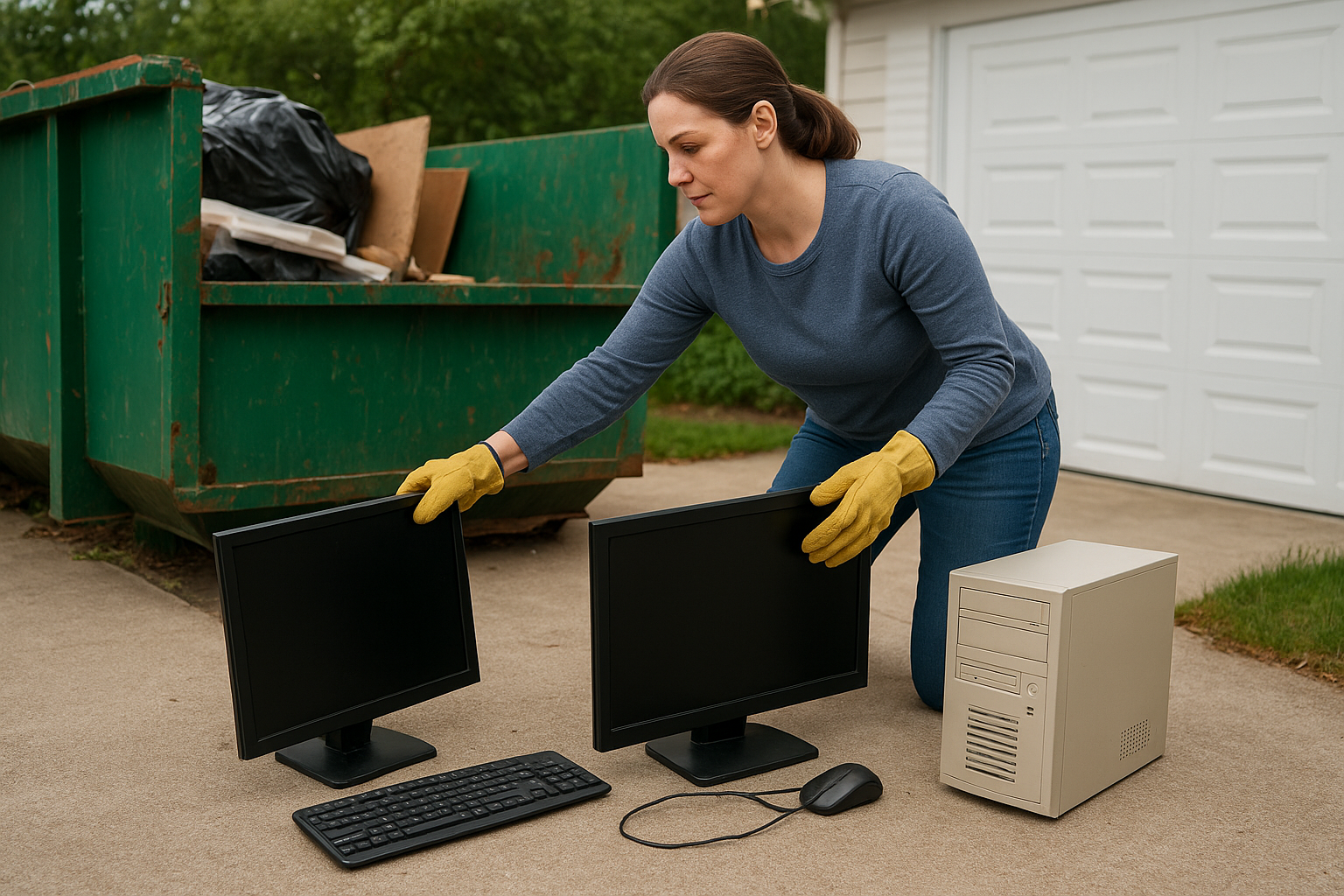 Separate electronics before the dumpster shows up