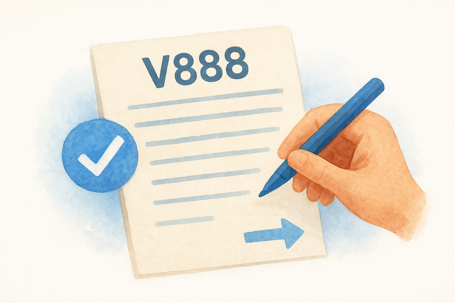 How to submit the V888 application