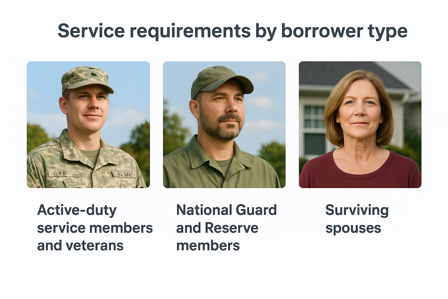 Service requirements by borrower type