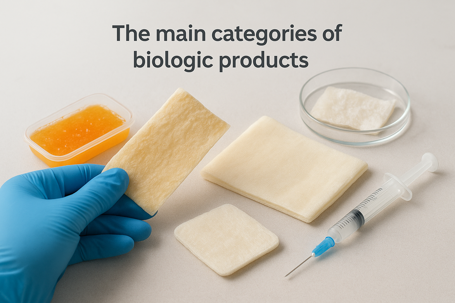 The main categories of biologic products