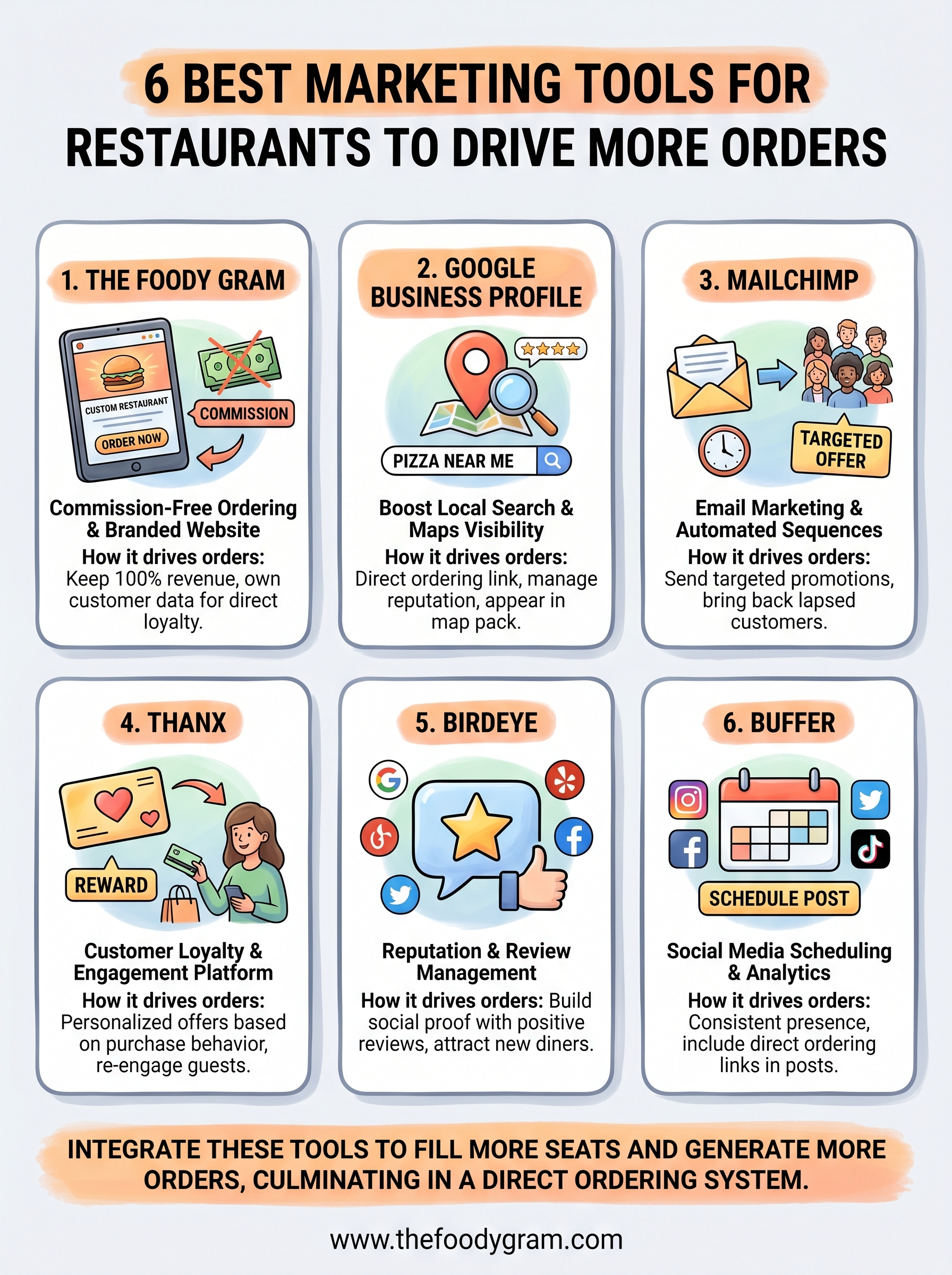 best marketing tools for restaurants infographic