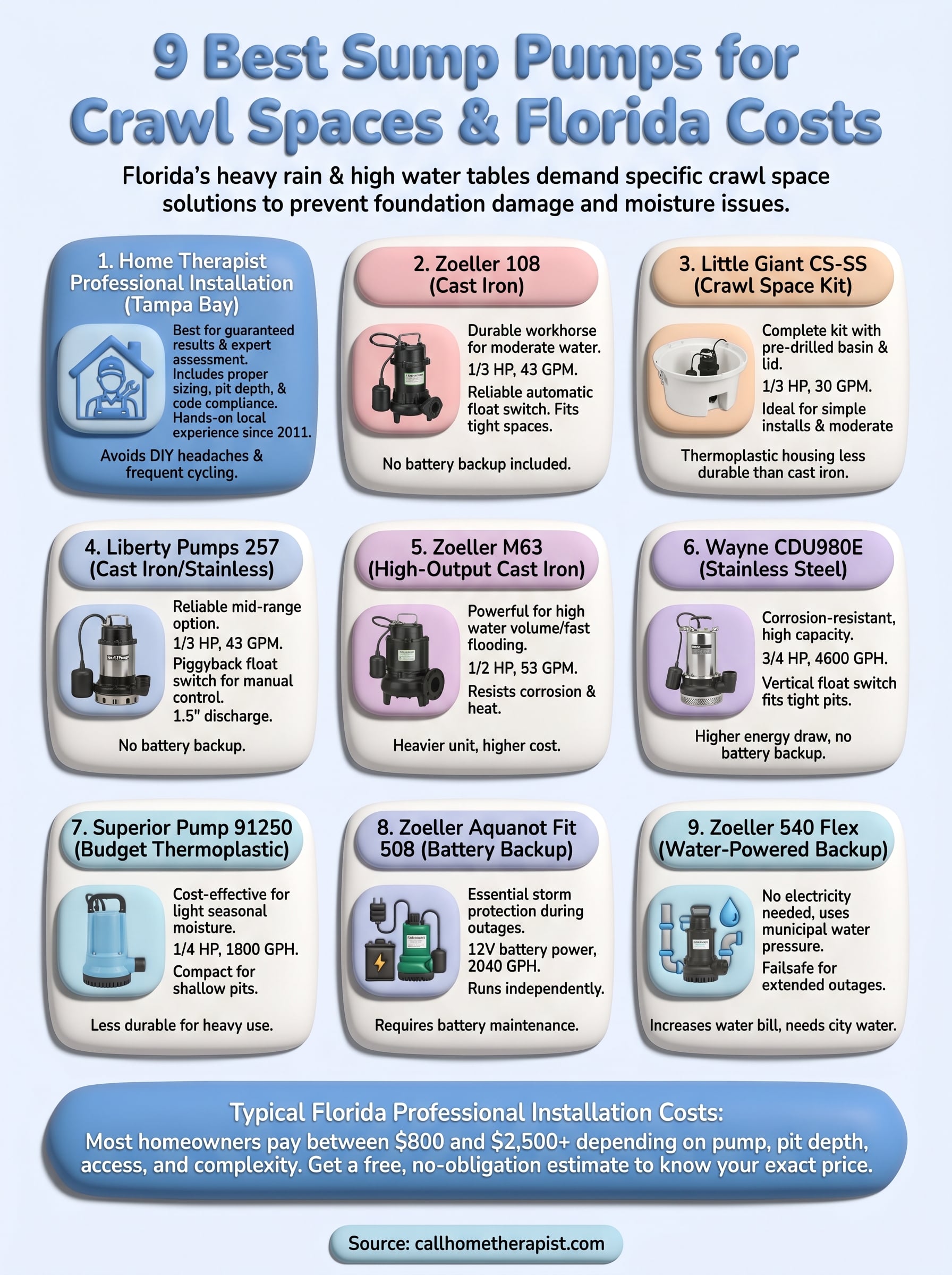 sump pump for crawl space infographic