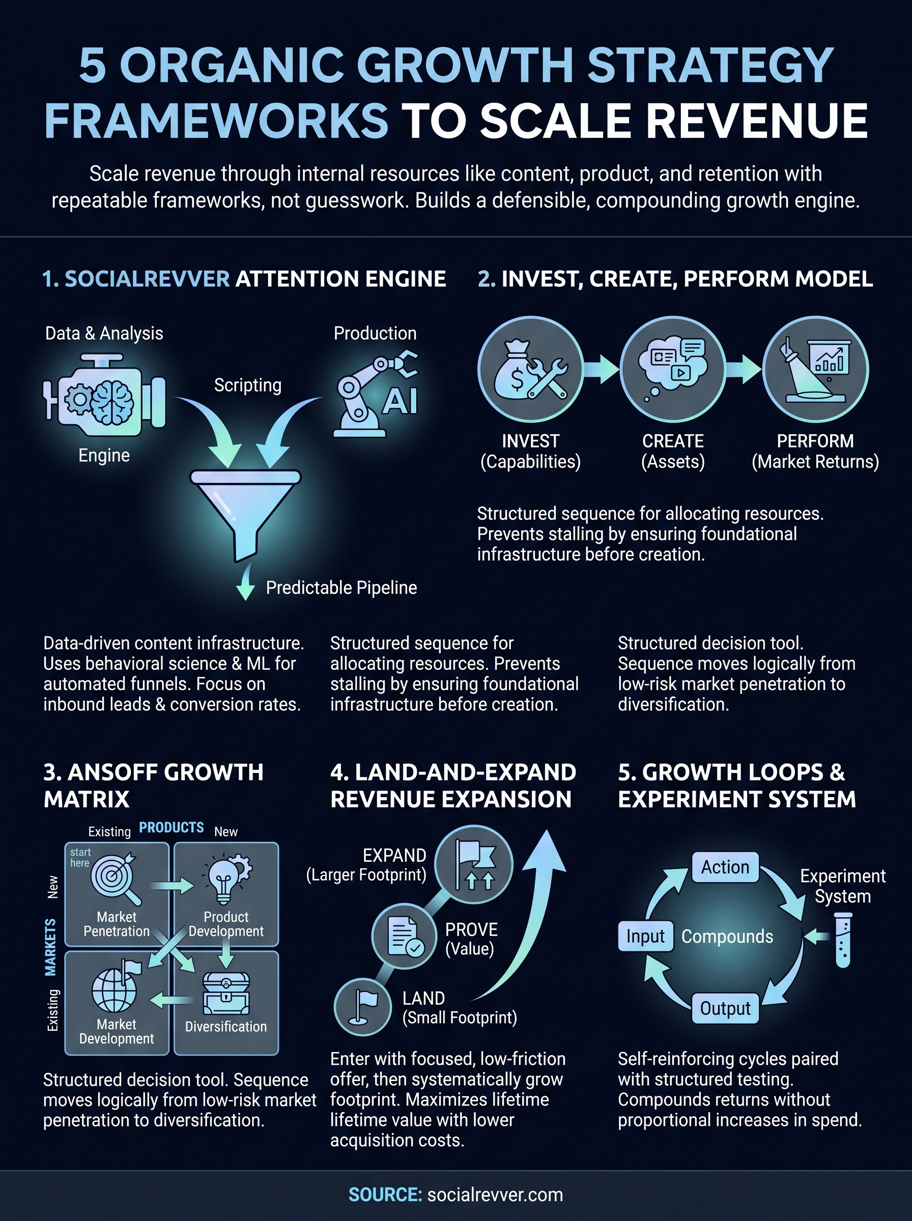 organic growth strategy infographic