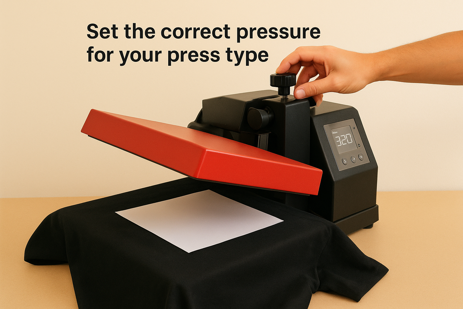 Set the correct pressure for your press type
