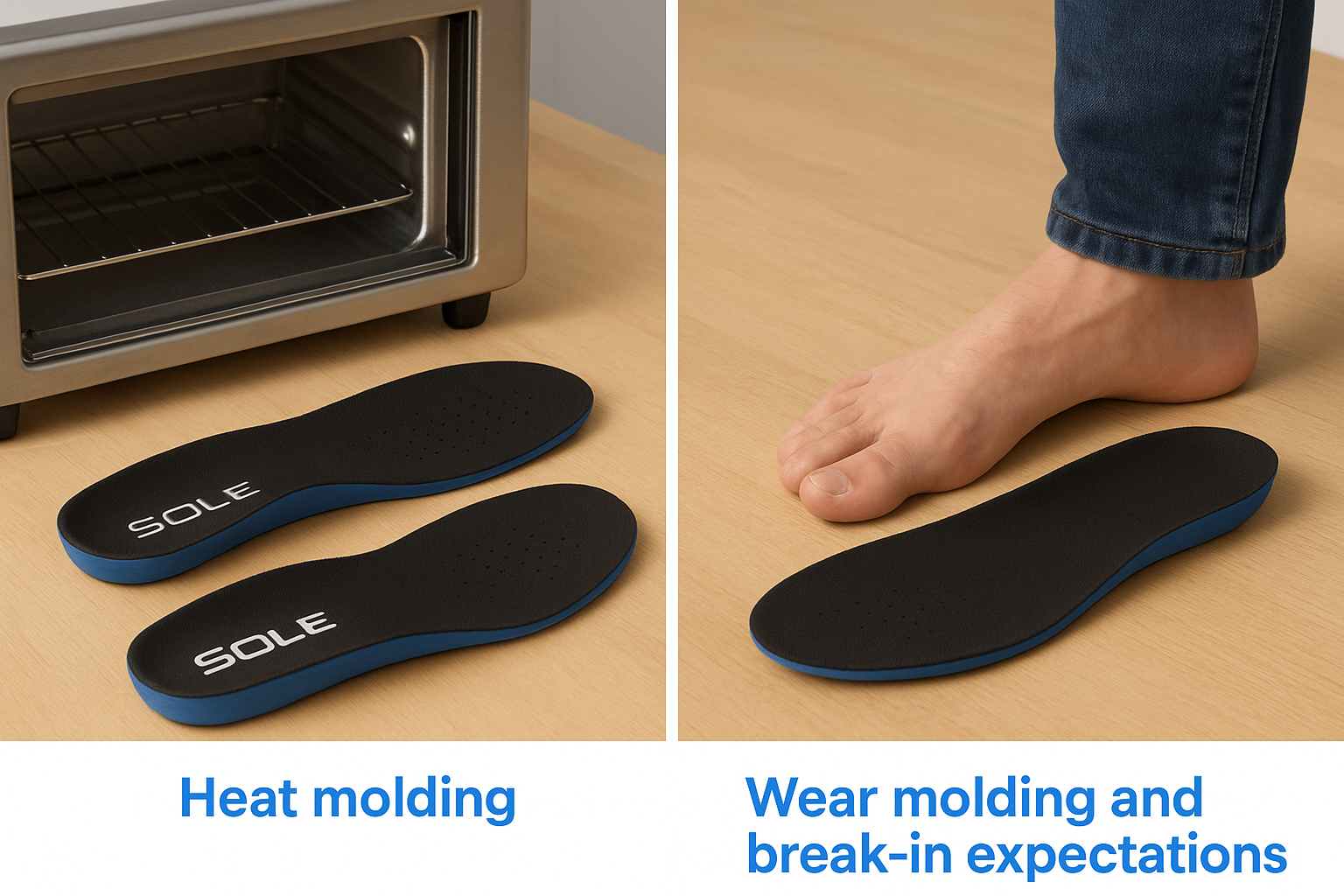 Heat molding vs wear molding and break-in expectations