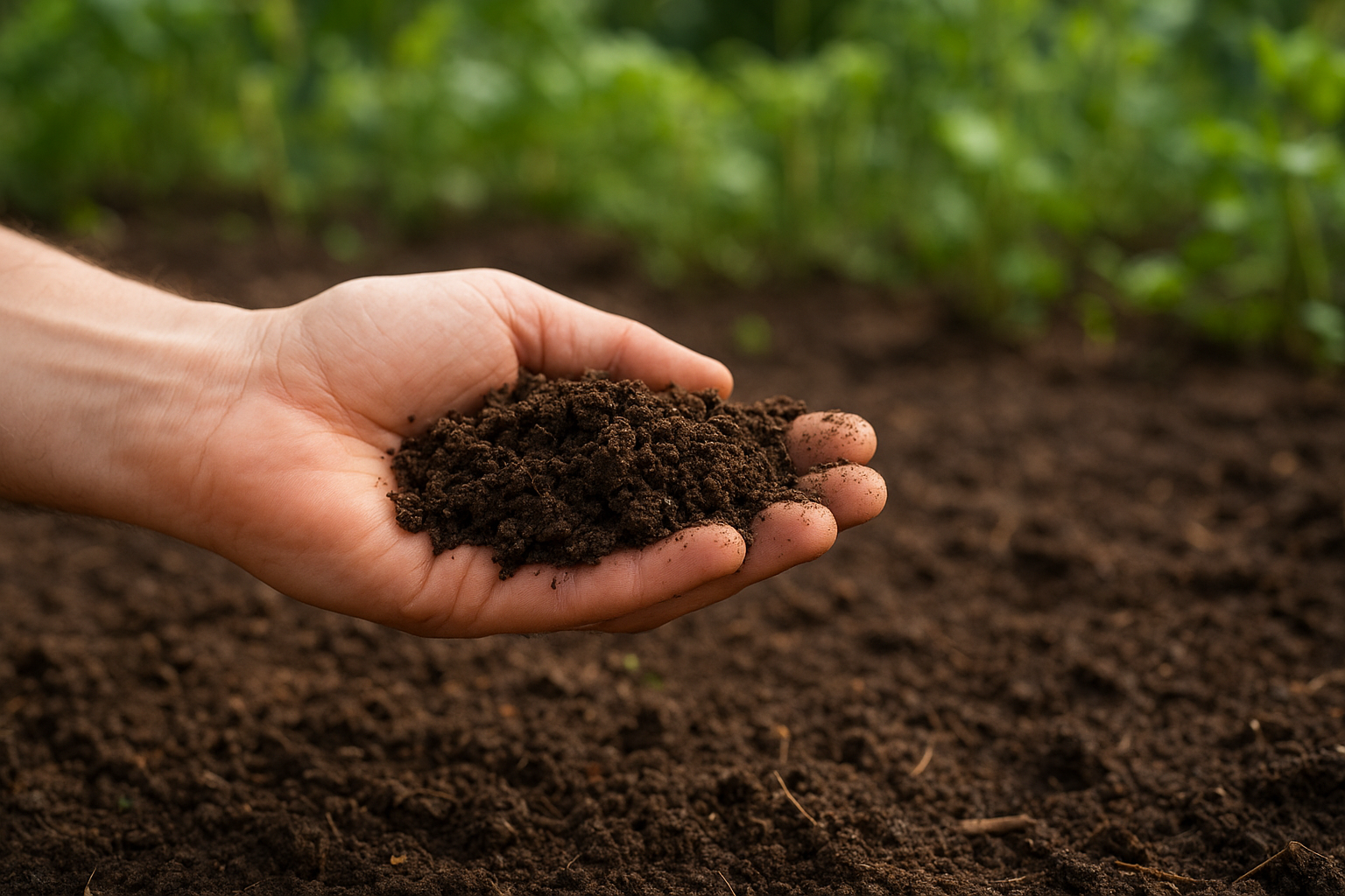 What healthy soil feels like and looks like