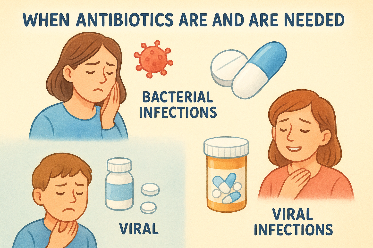 Bacterial infections that require antibiotics