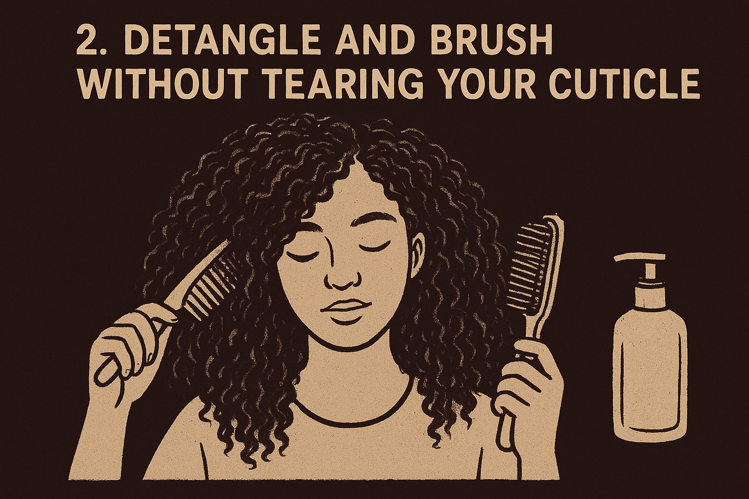 2. Detangle and brush without tearing your cuticle