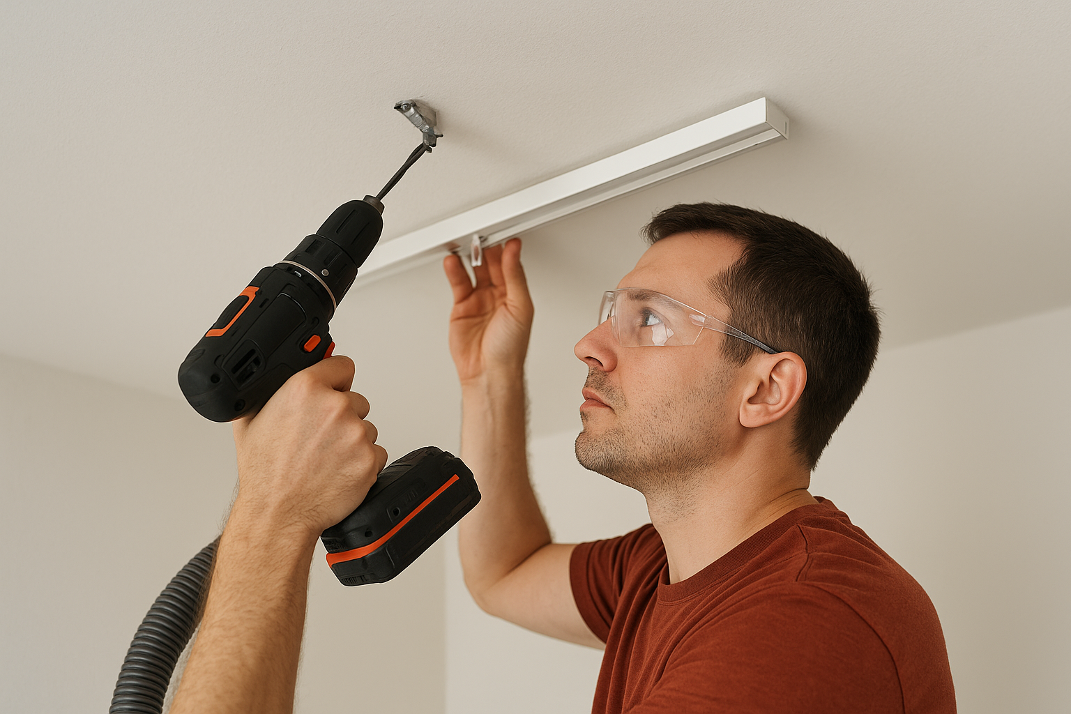Drill and fix the brackets