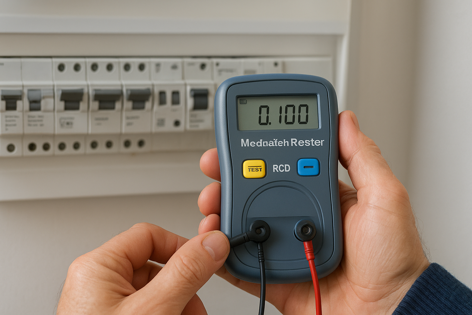 Using a calibrated RCD tester