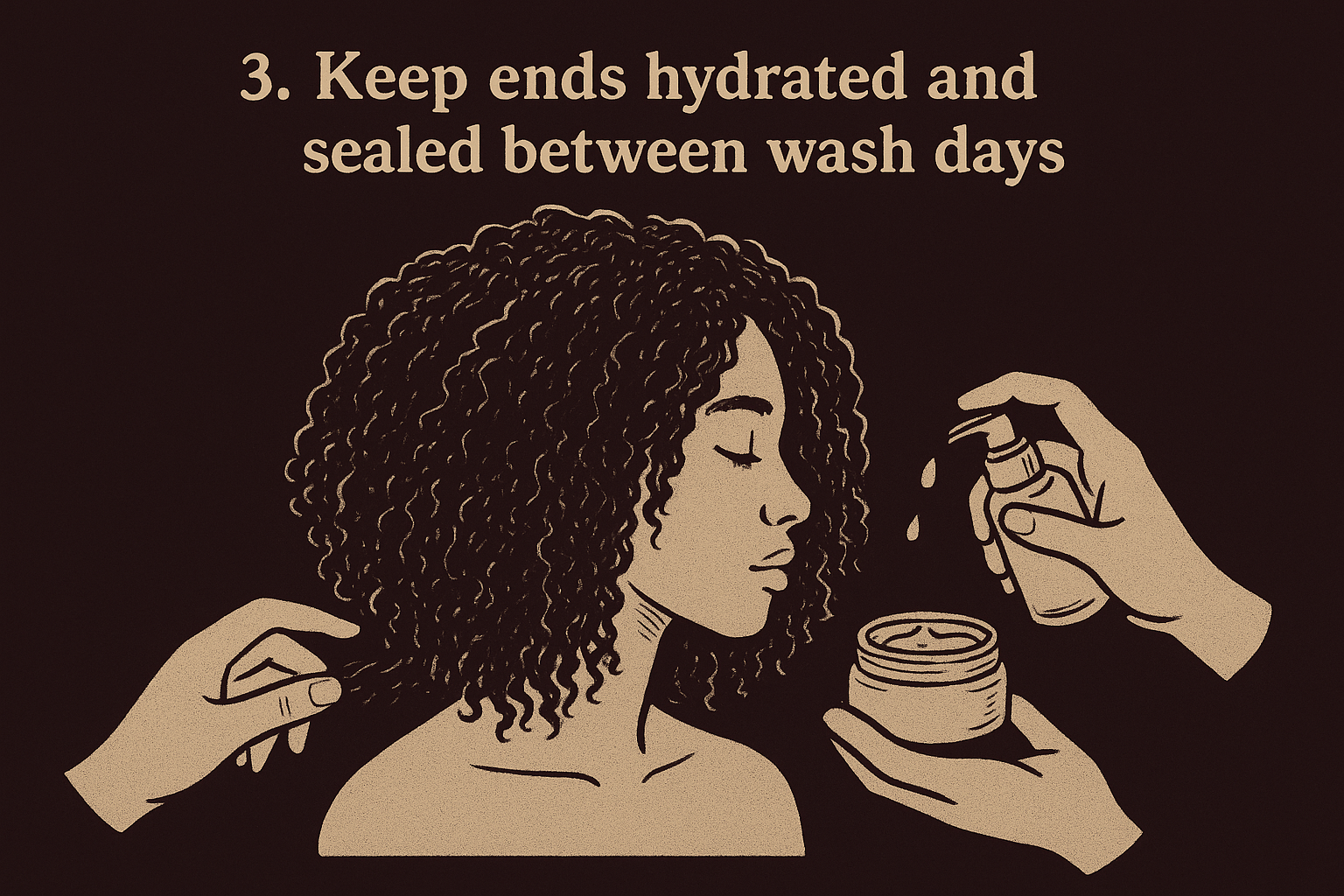 3. Keep ends hydrated and sealed between wash days