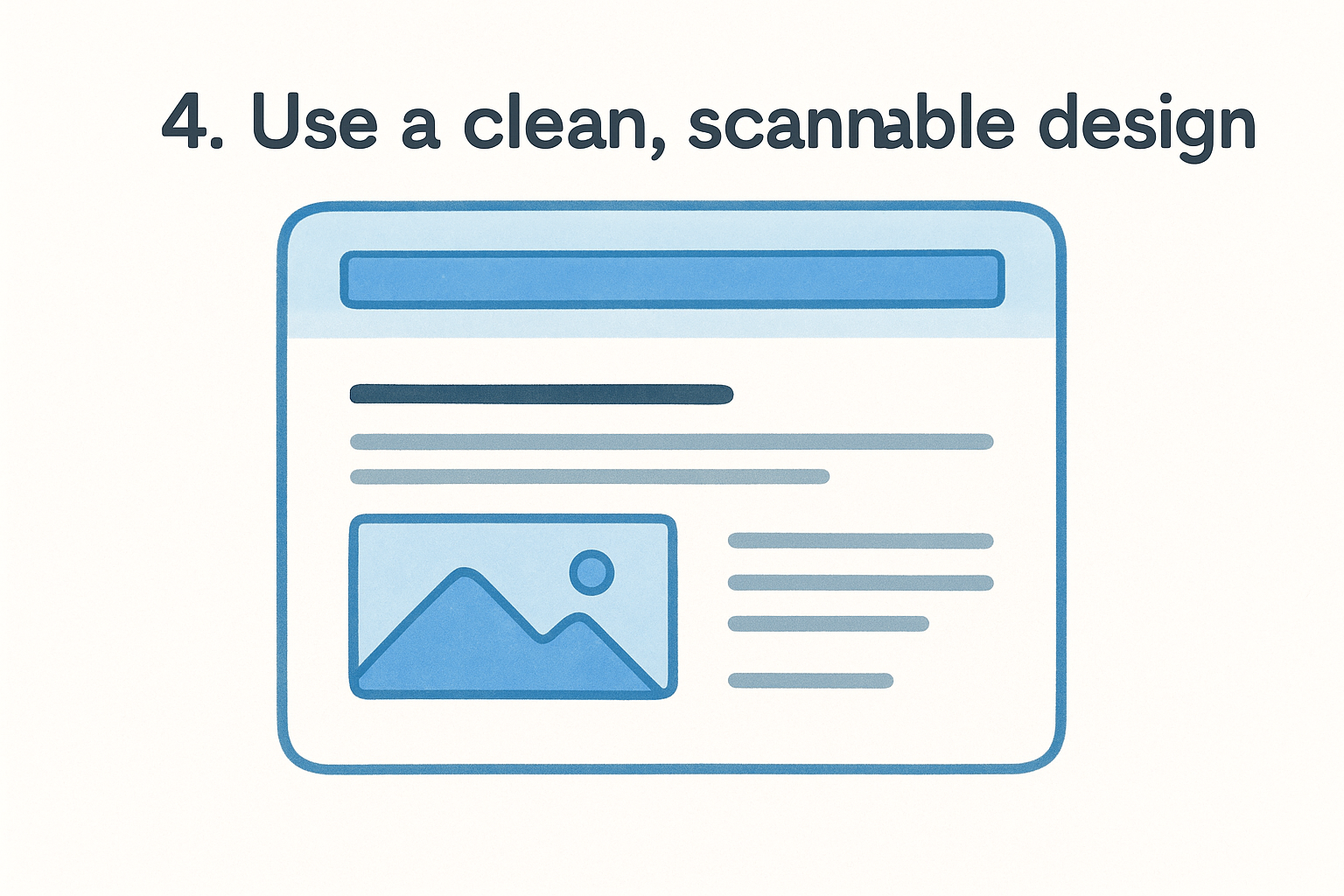 4. Use a clean, scannable design