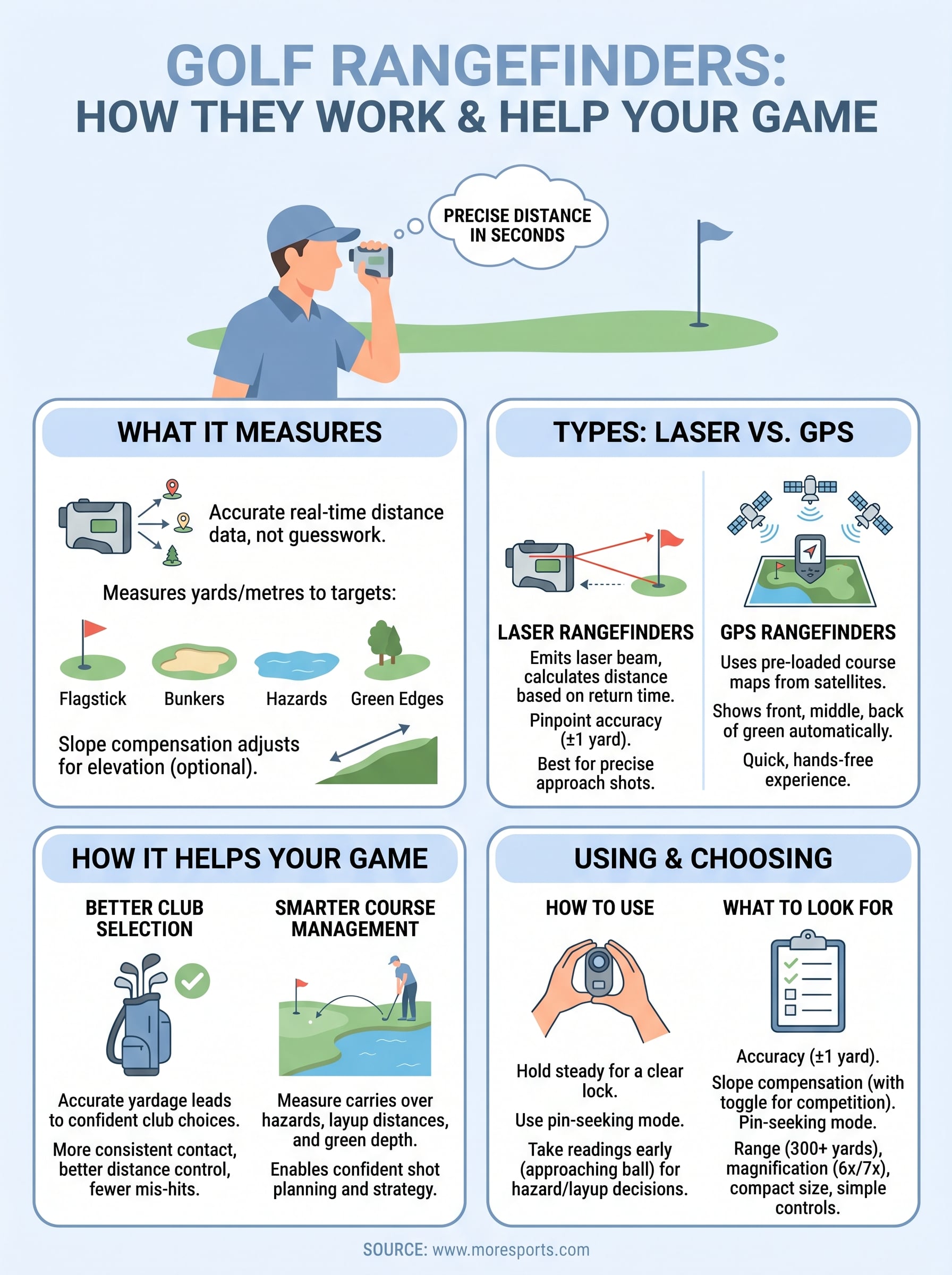 what is a golf rangefinder infographic