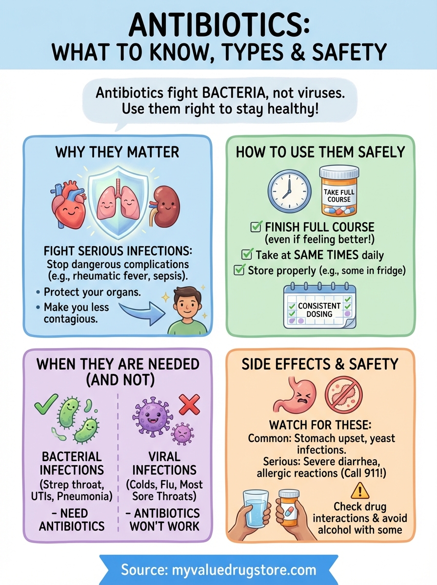 antibiotics for infections infographic