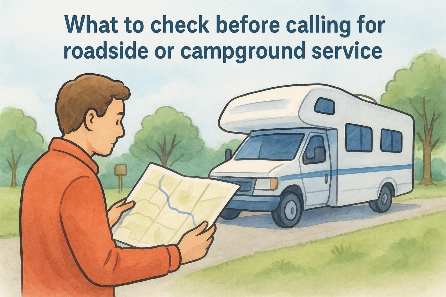 What to check before calling for roadside or campground service
