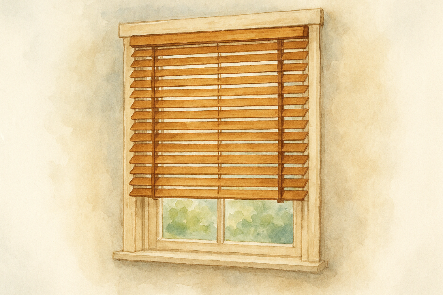 2. Wood blinds
