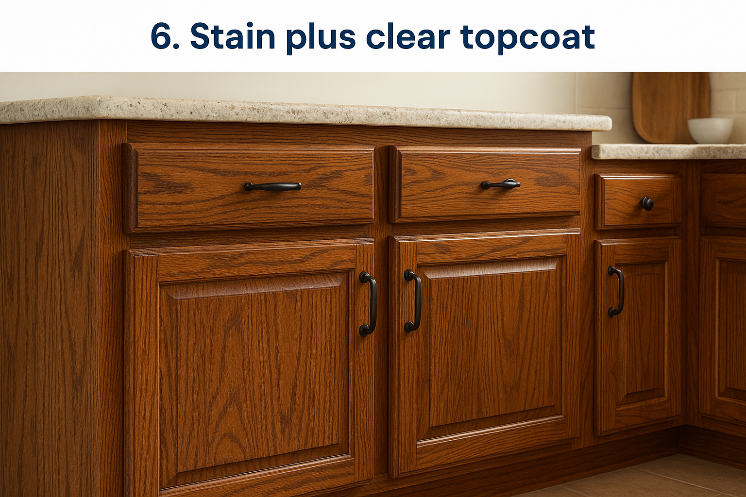 6. Stain plus clear topcoat