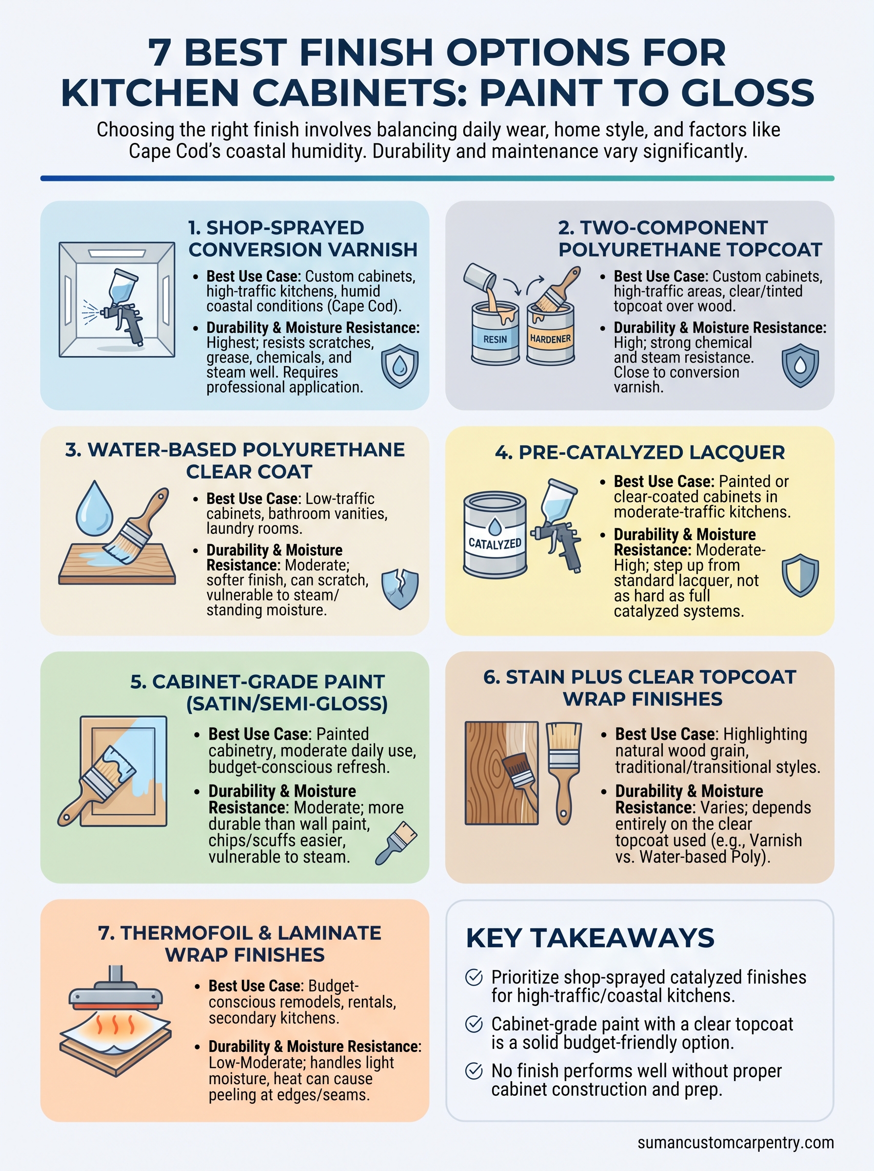 best finish for kitchen cabinets infographic
