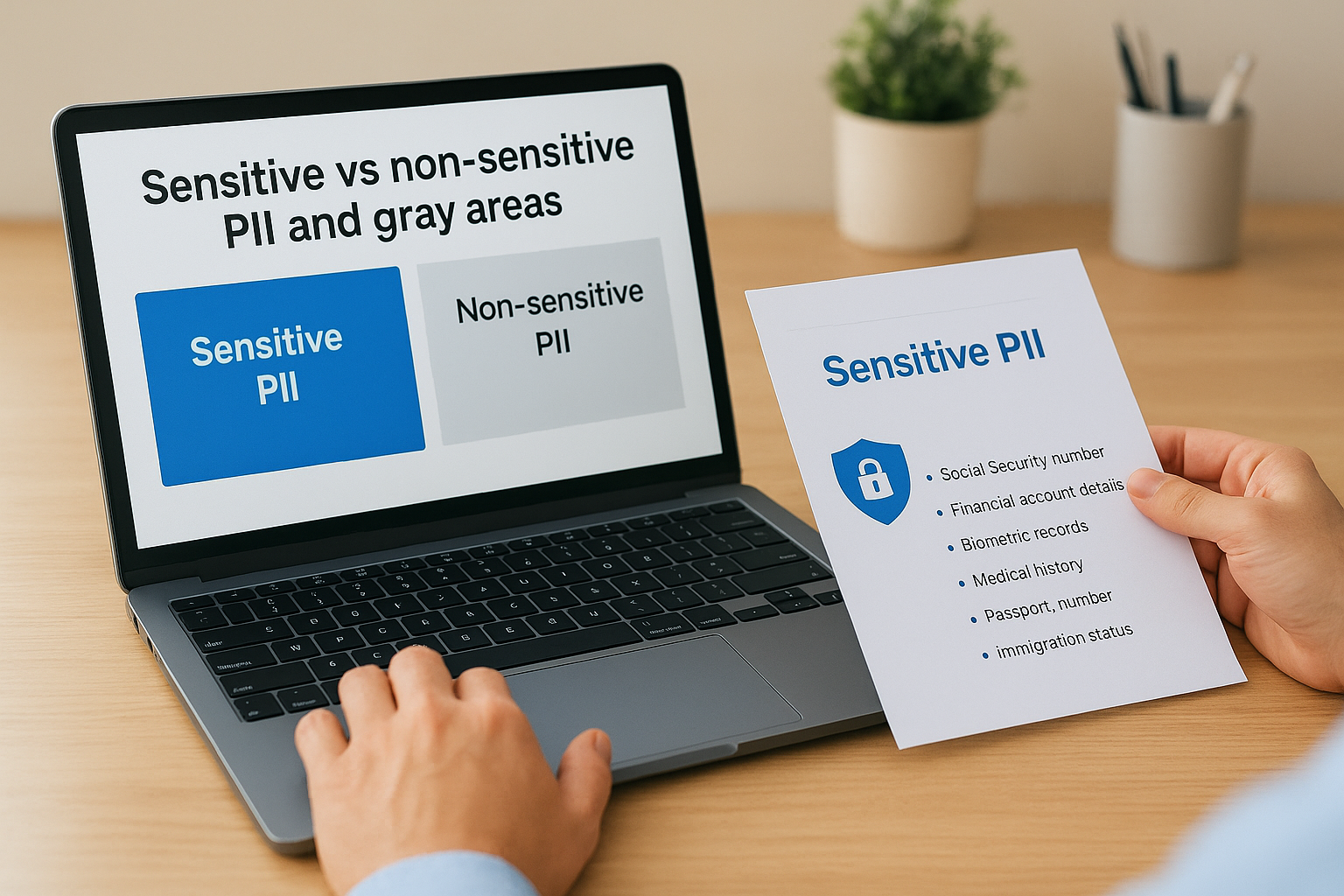 Sensitive vs non-sensitive PII and gray areas