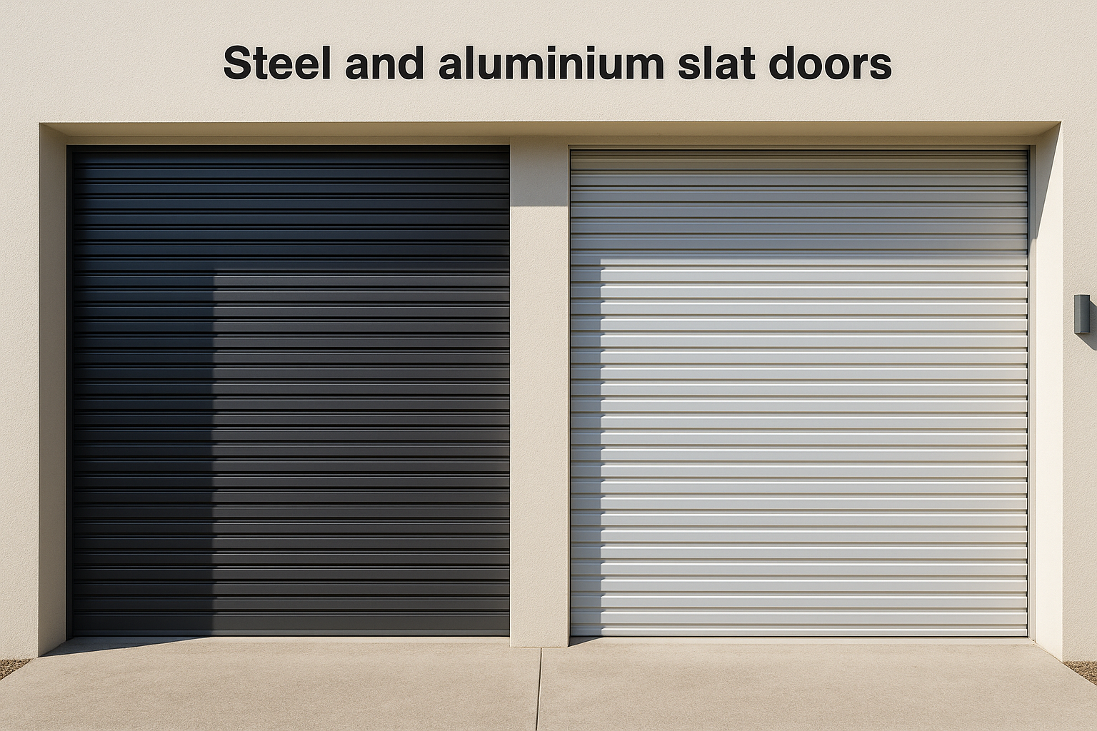 Steel and aluminium slat doors