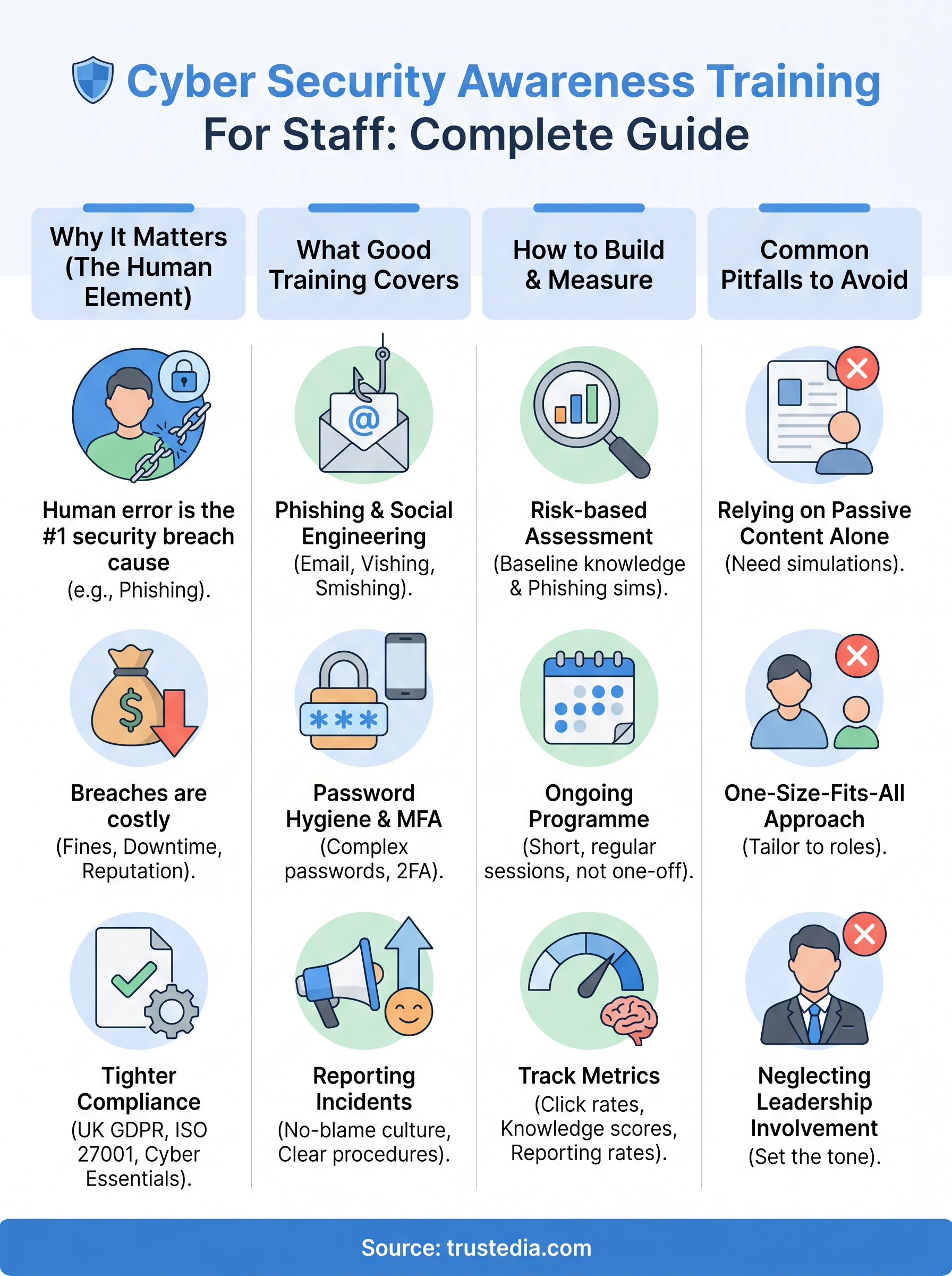 cyber security awareness training for staff infographic