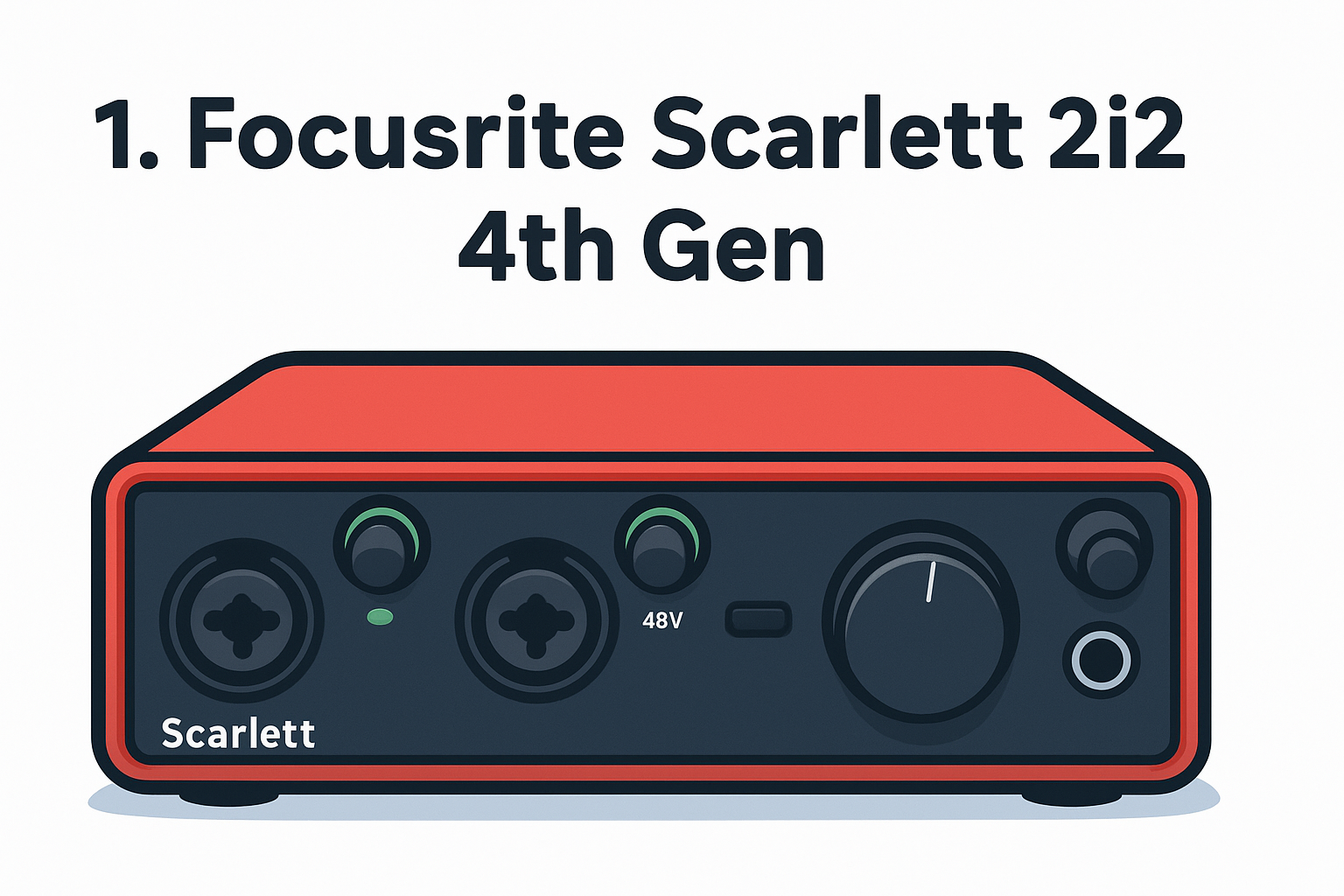 1. Focusrite Scarlett 2i2 4th Gen
