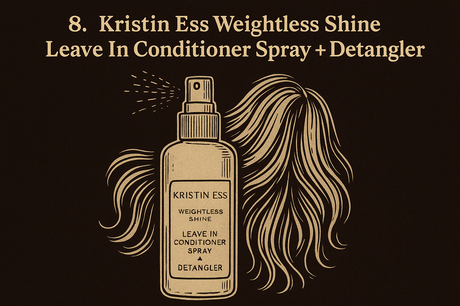 8. Kristin Ess Weightless Shine Leave In Conditioner Spray + Detangler