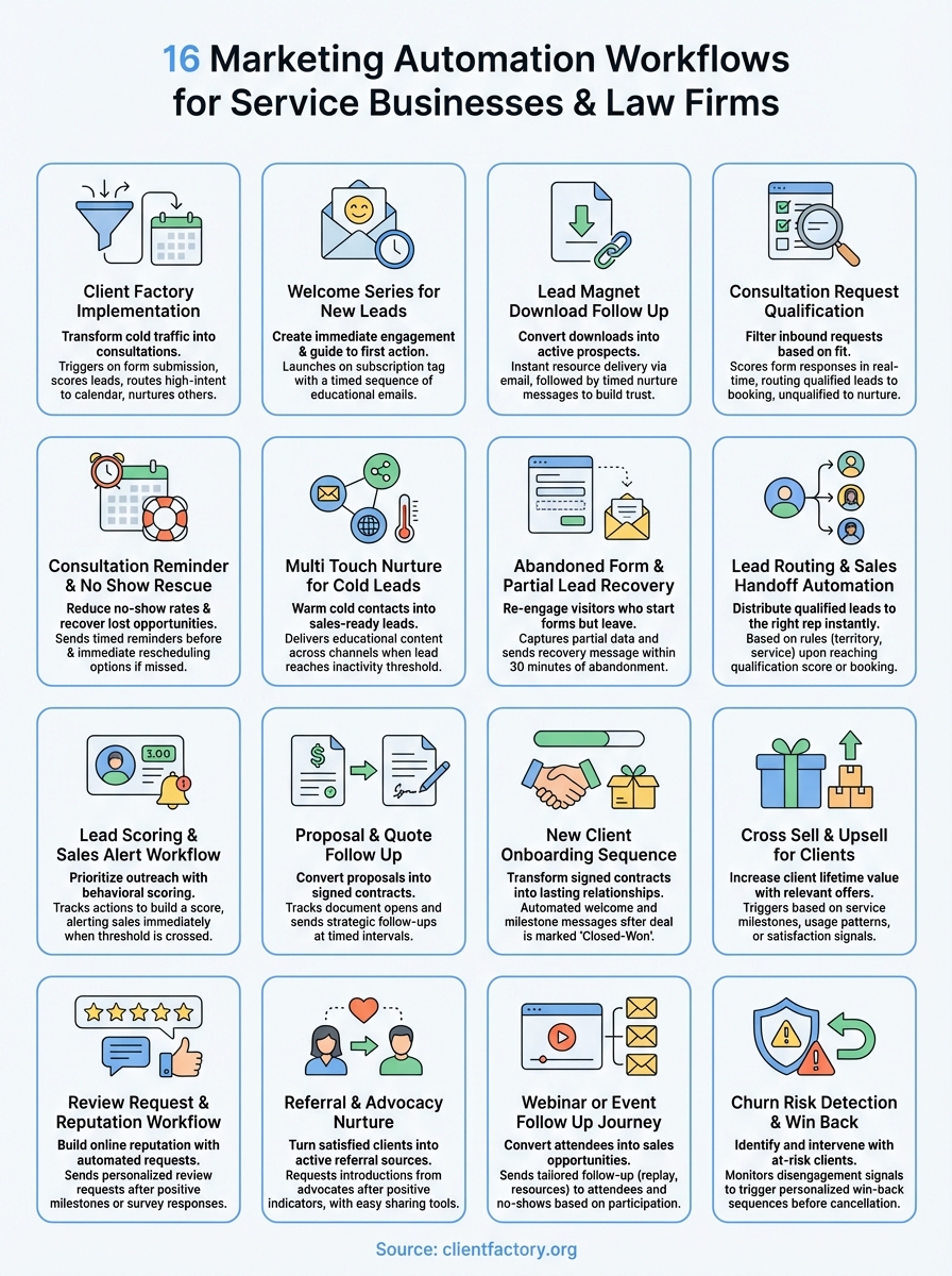 marketing automation workflows infographic